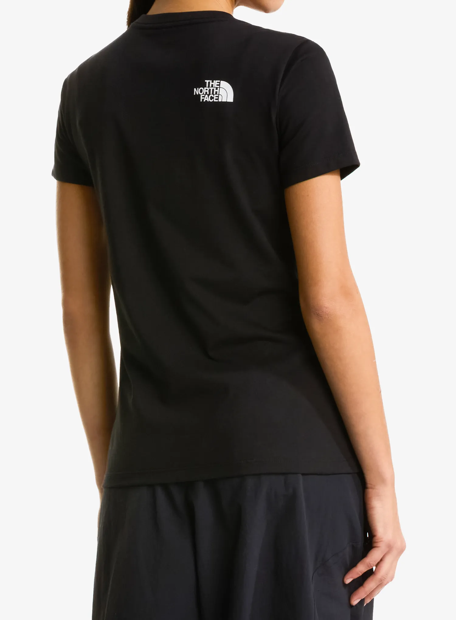 Ženska bombažna majica The North Face Evolution Half Dome Slim Short Sleeve - tnf black