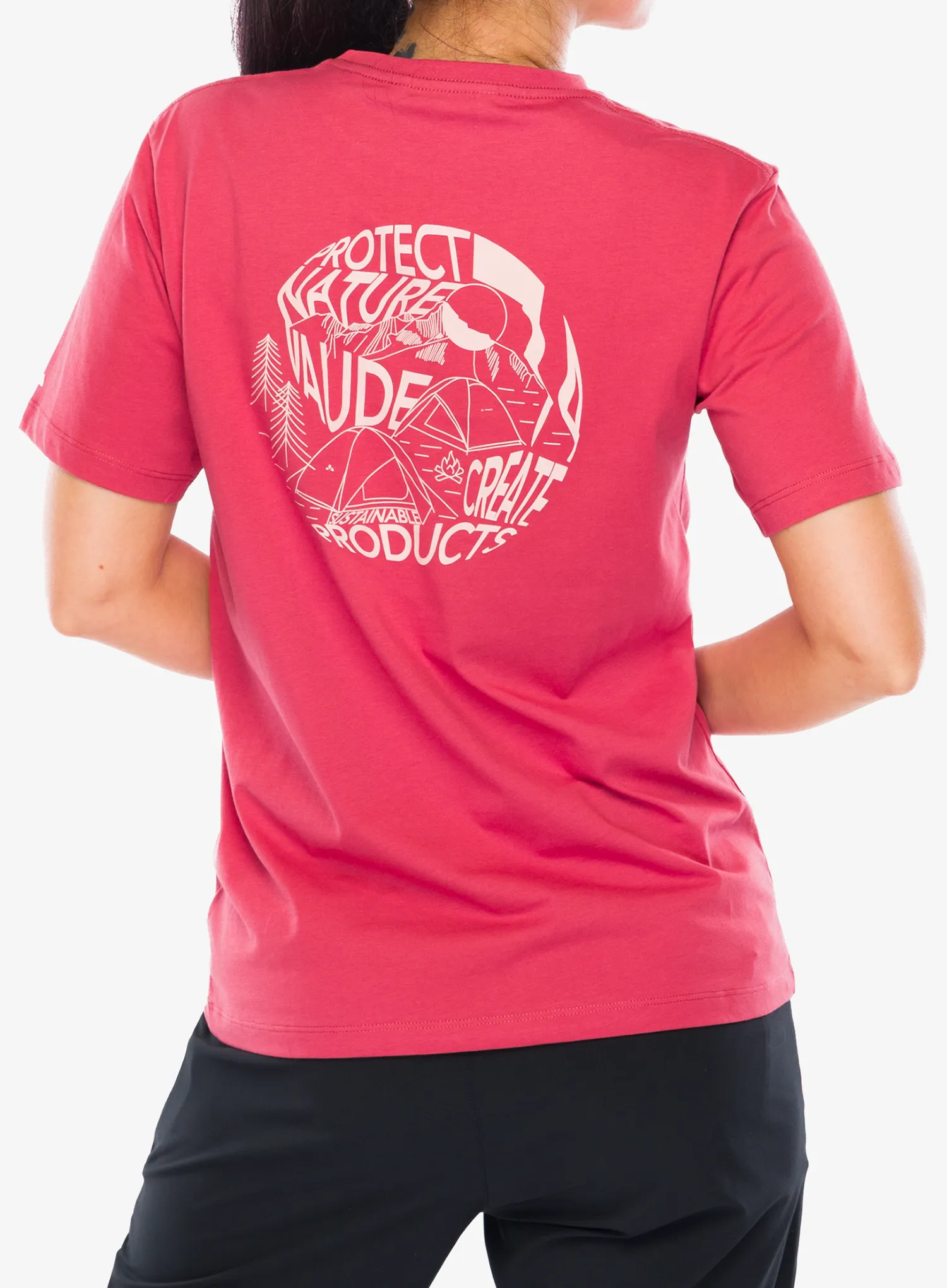 Ženska bombažna majica Vaude Spirit T-Shirt II - brick