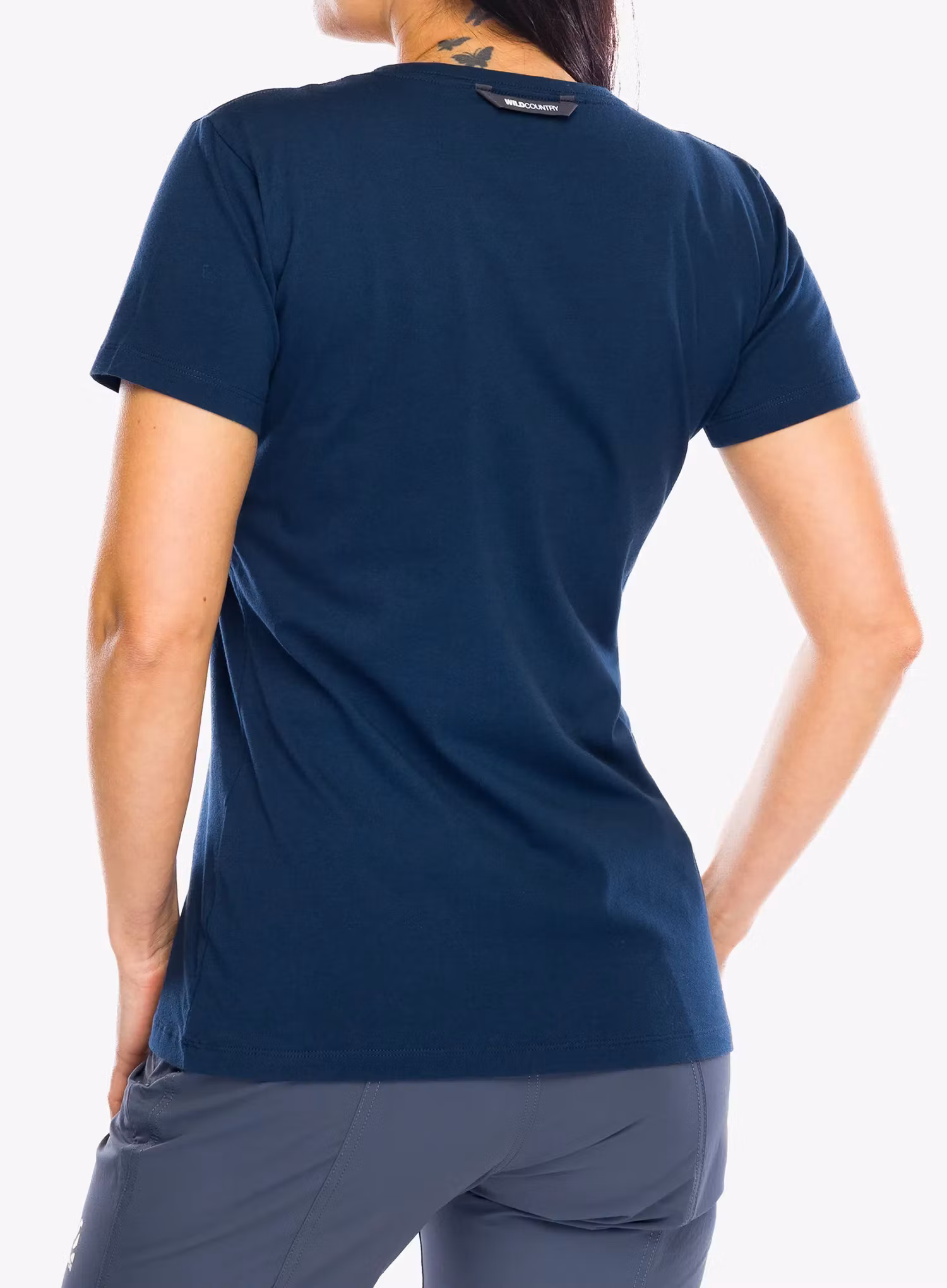 Ženska bombažna majica Wild Country Stamina T-Shirt -  navy