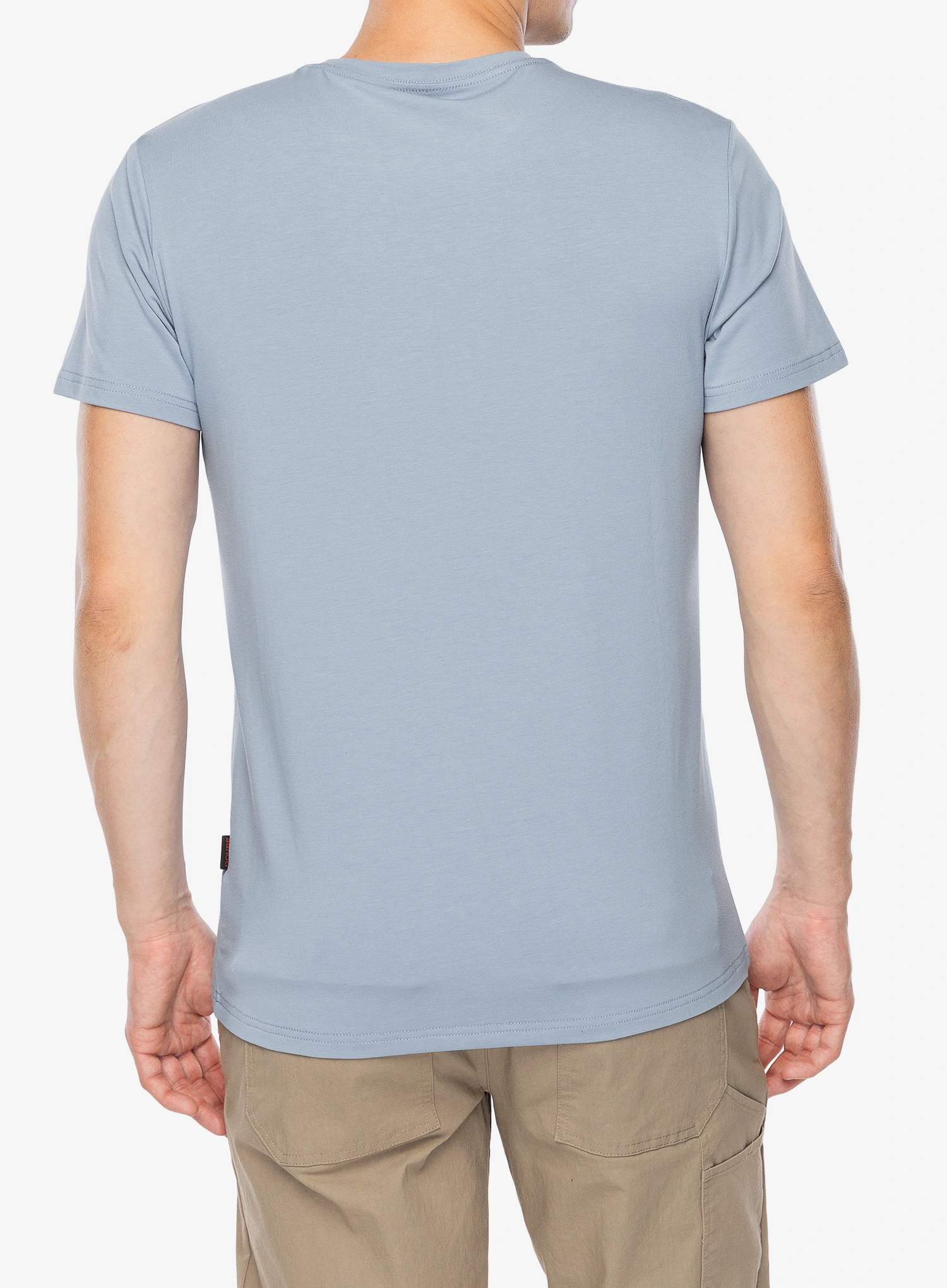Bombažna majica Dovre O-neck Bamboo Viscose T-shirt - light blue