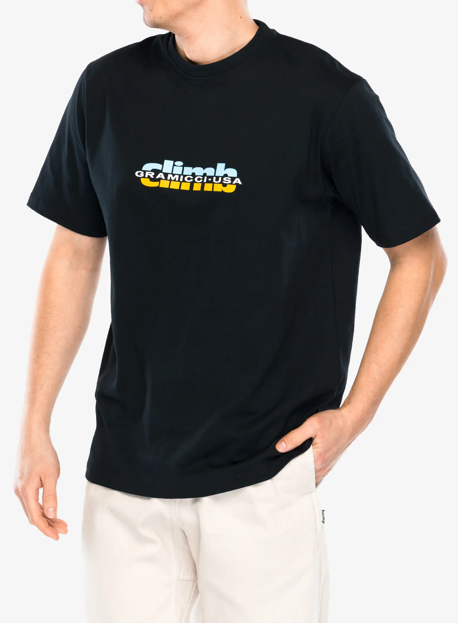 Bombažna majica Gramicci Climb Tee - vintage black