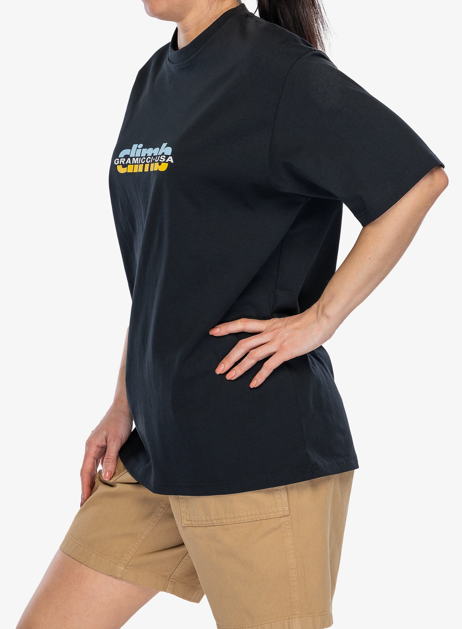 Bombažna majica Gramicci Climb Tee - vintage black
