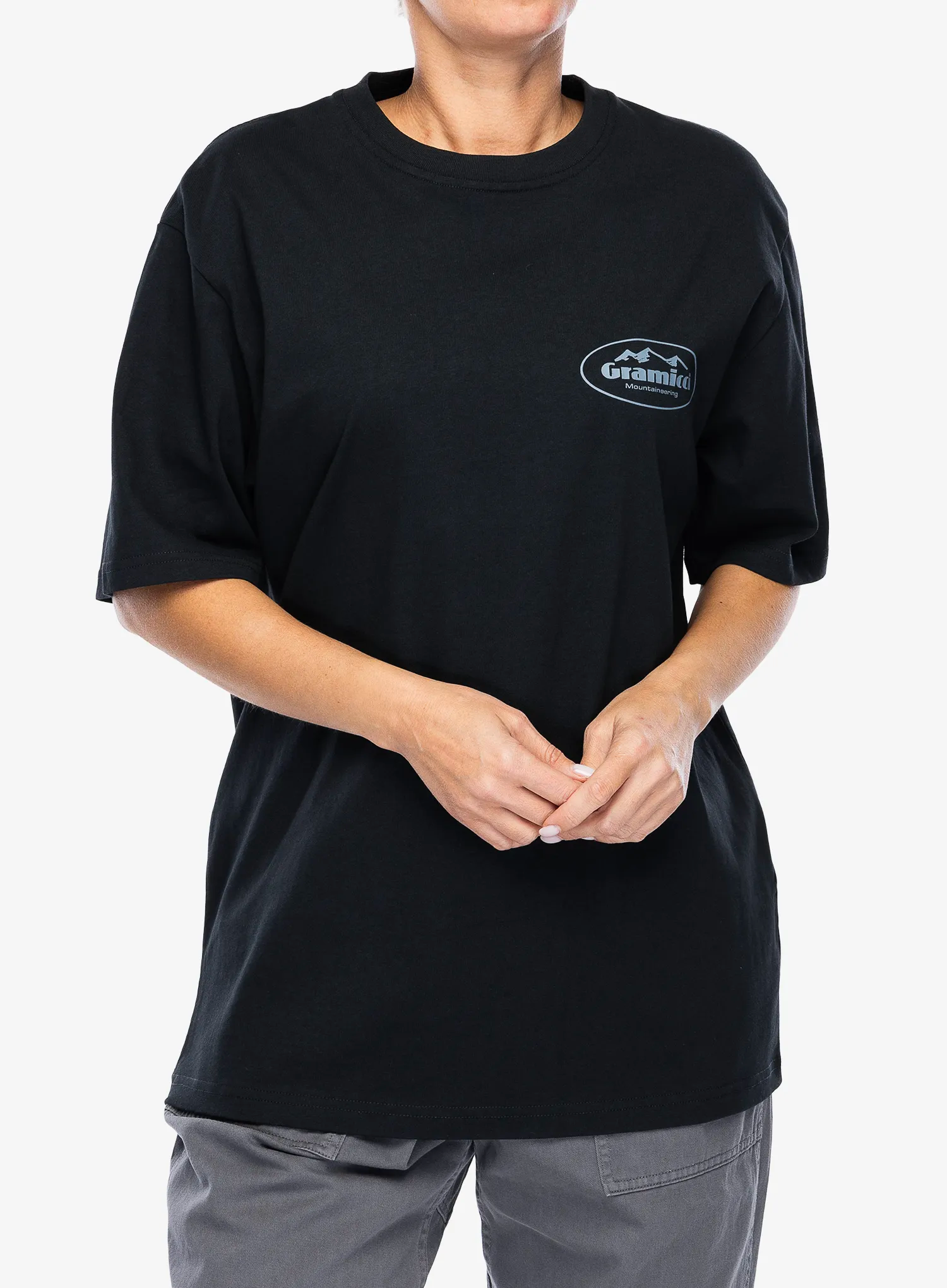 Bombažna majica Gramicci Mountaineering Tee - vintage black