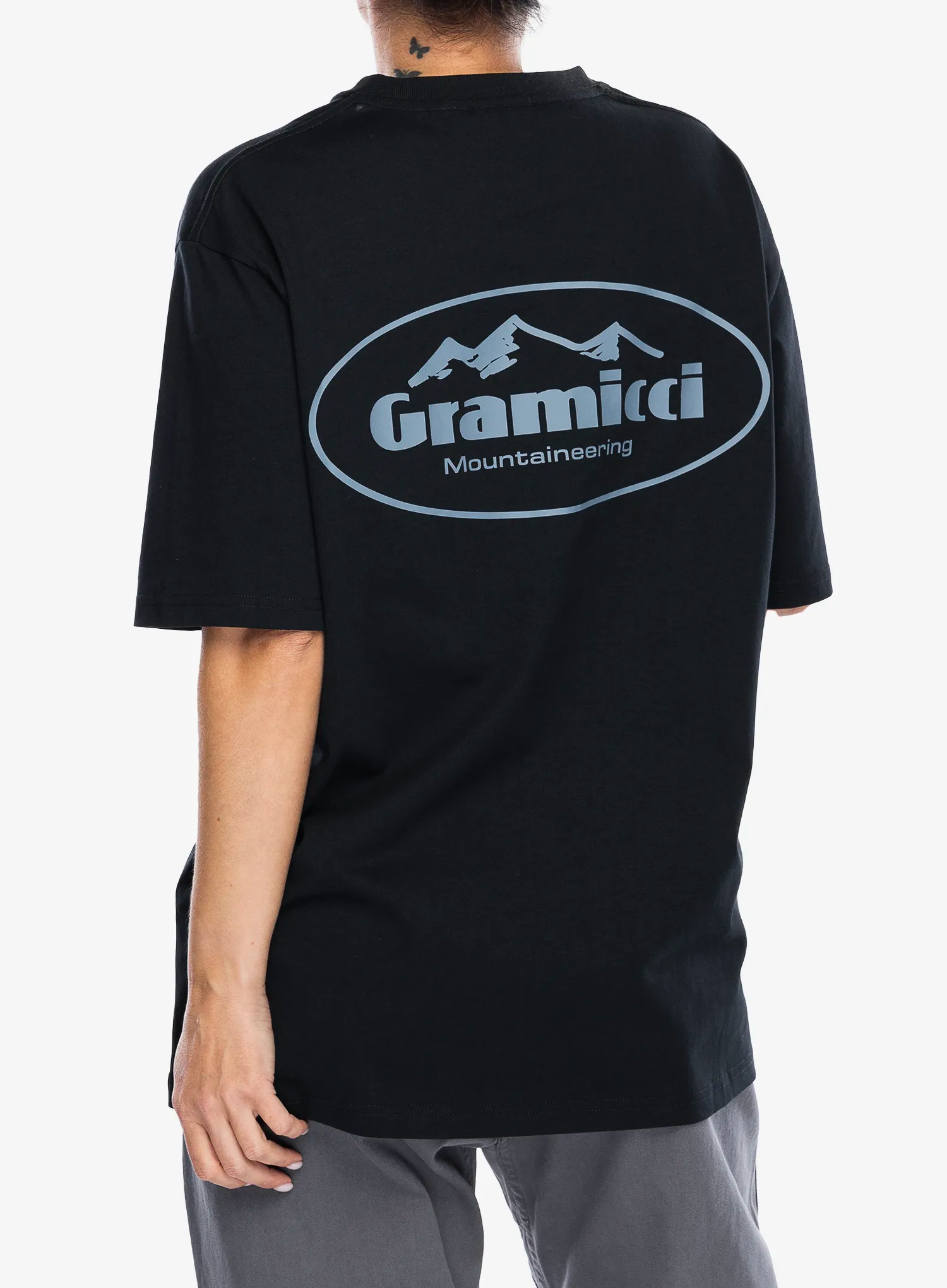 Bombažna majica Gramicci Mountaineering Tee - vintage black