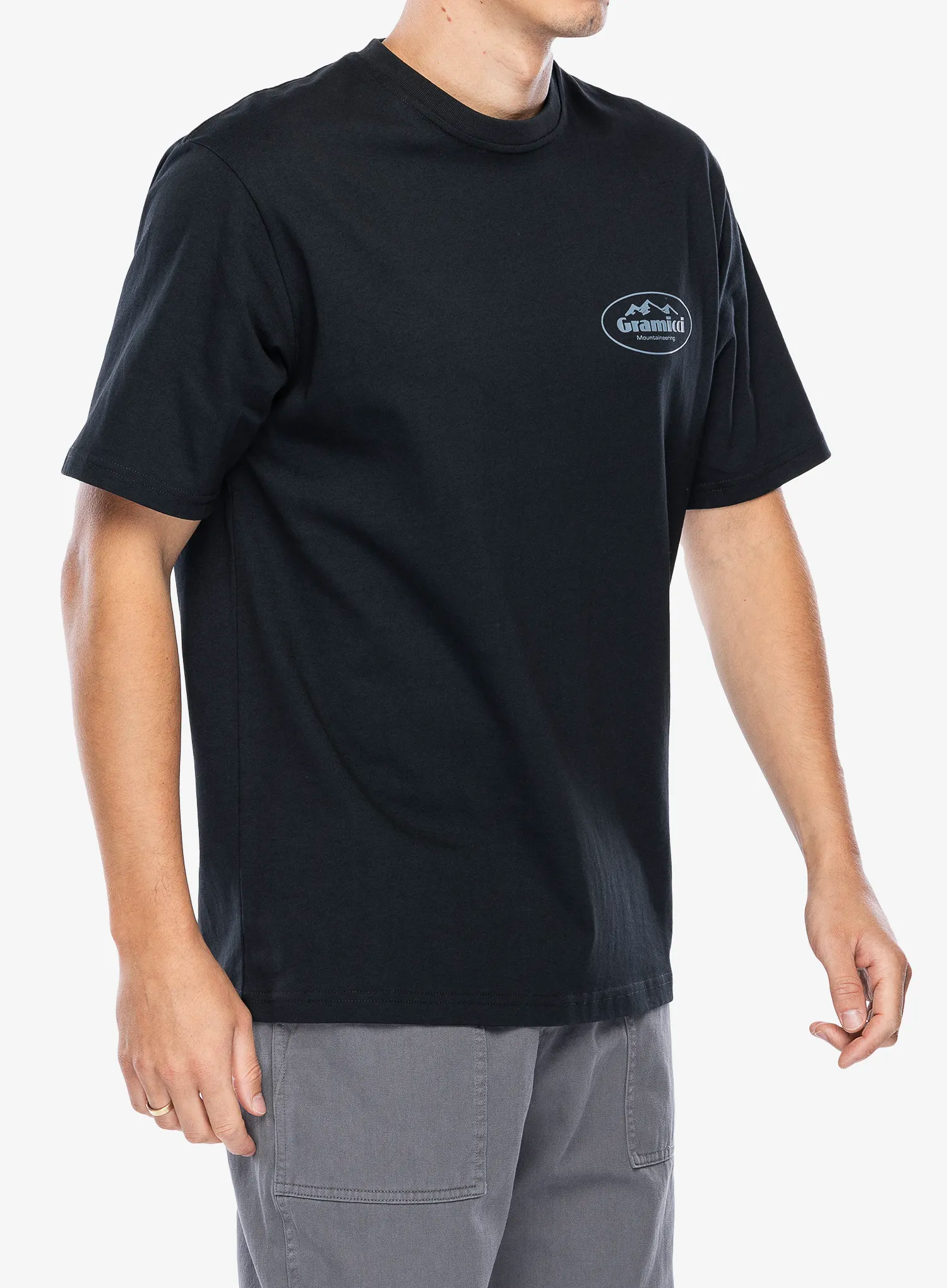 Bombažna majica Gramicci Mountaineering Tee - vintage black