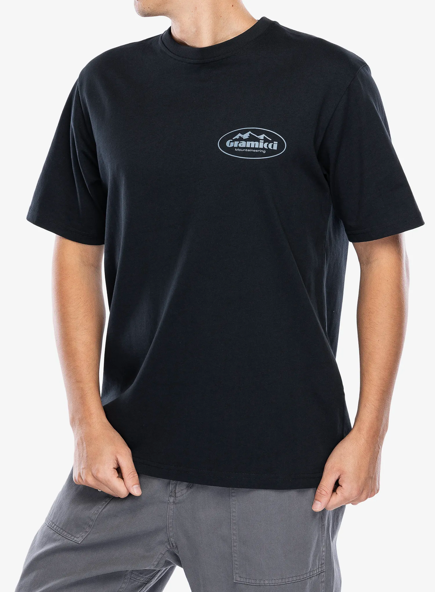 Bombažna majica Gramicci Mountaineering Tee - vintage black