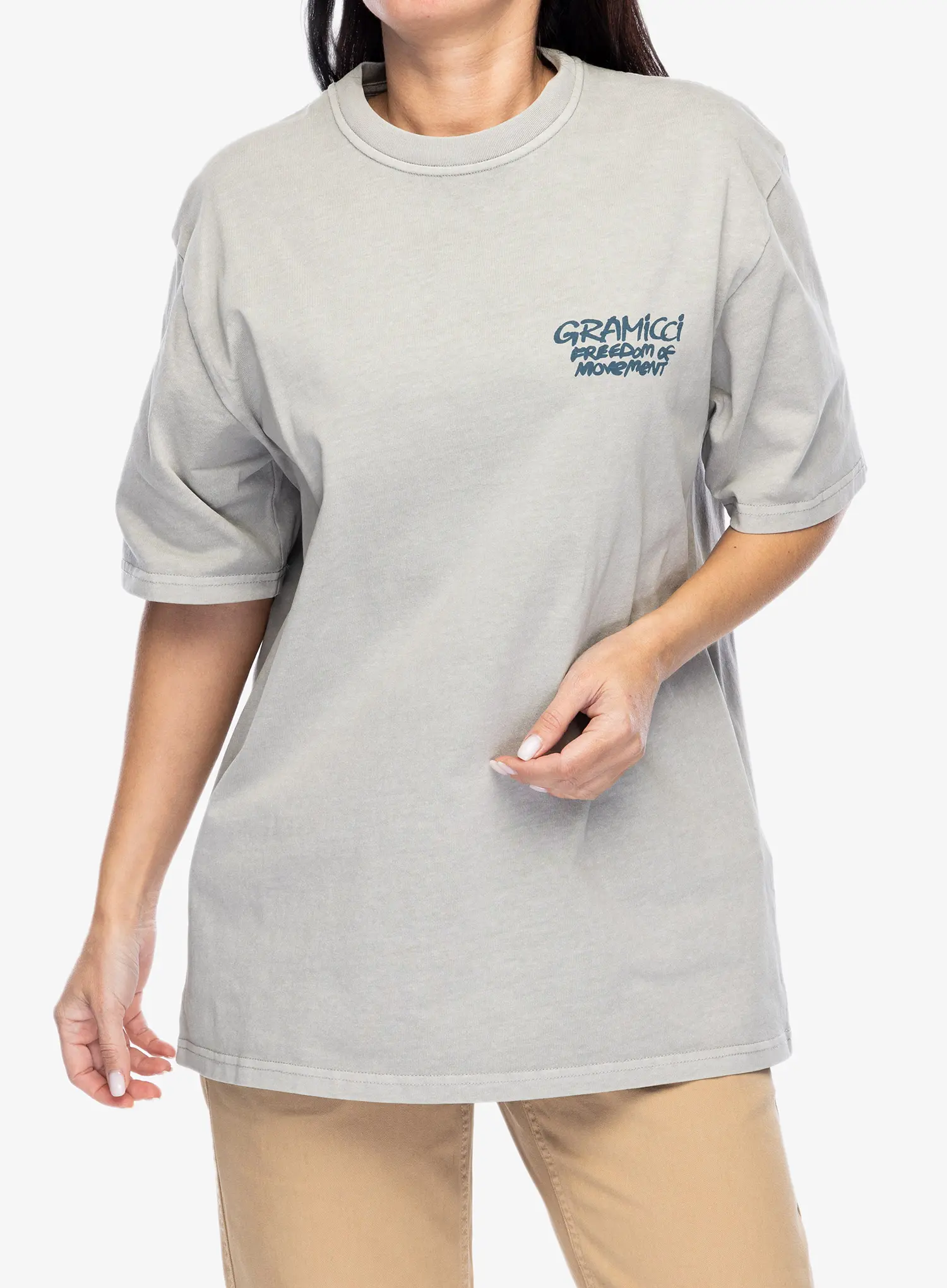 Bombažna majica Gramicci Napping Climber Tee - pigment slate