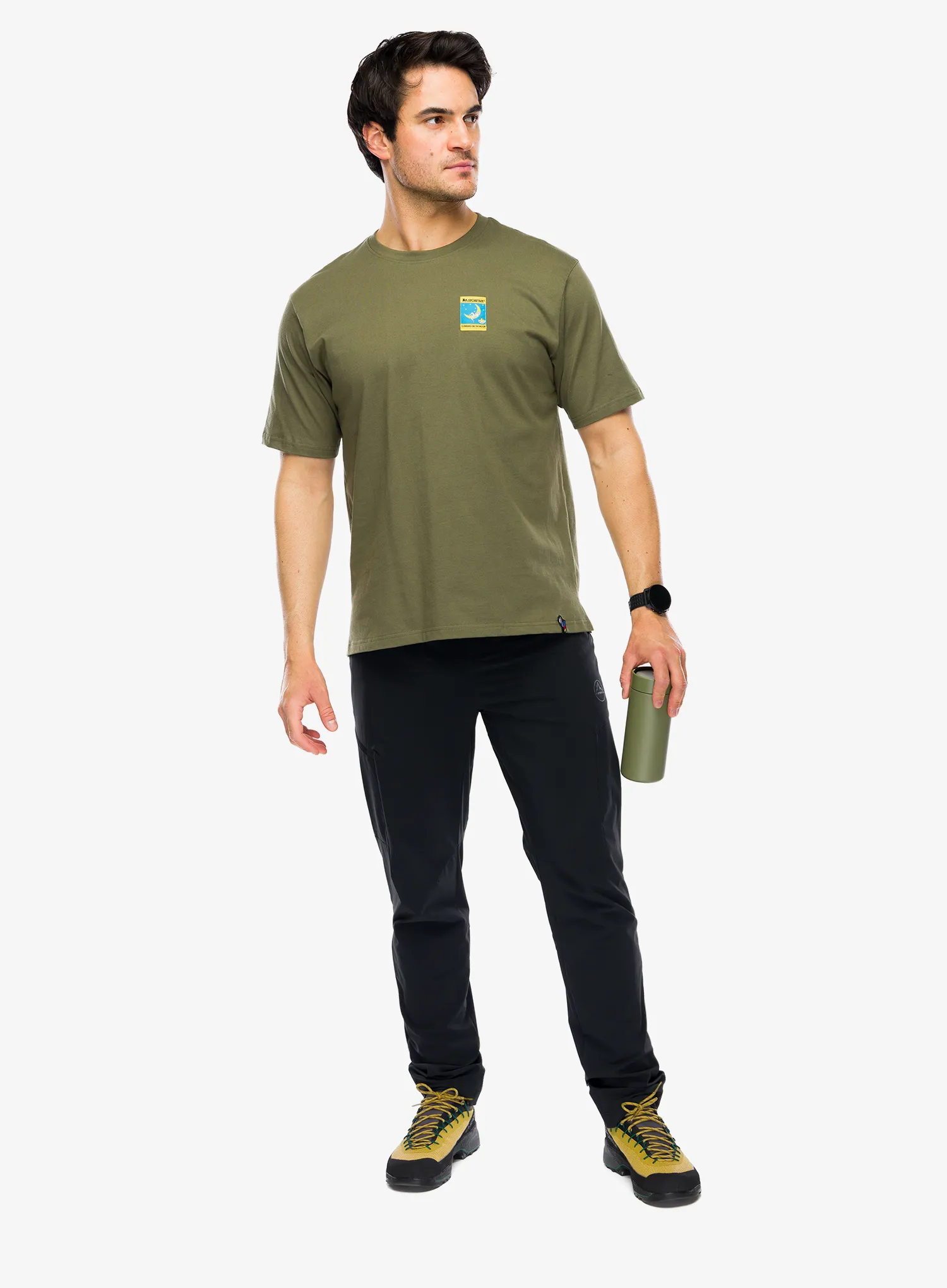 Bombažna majica La Sportiva Moon Patch T-Shirt - cypress