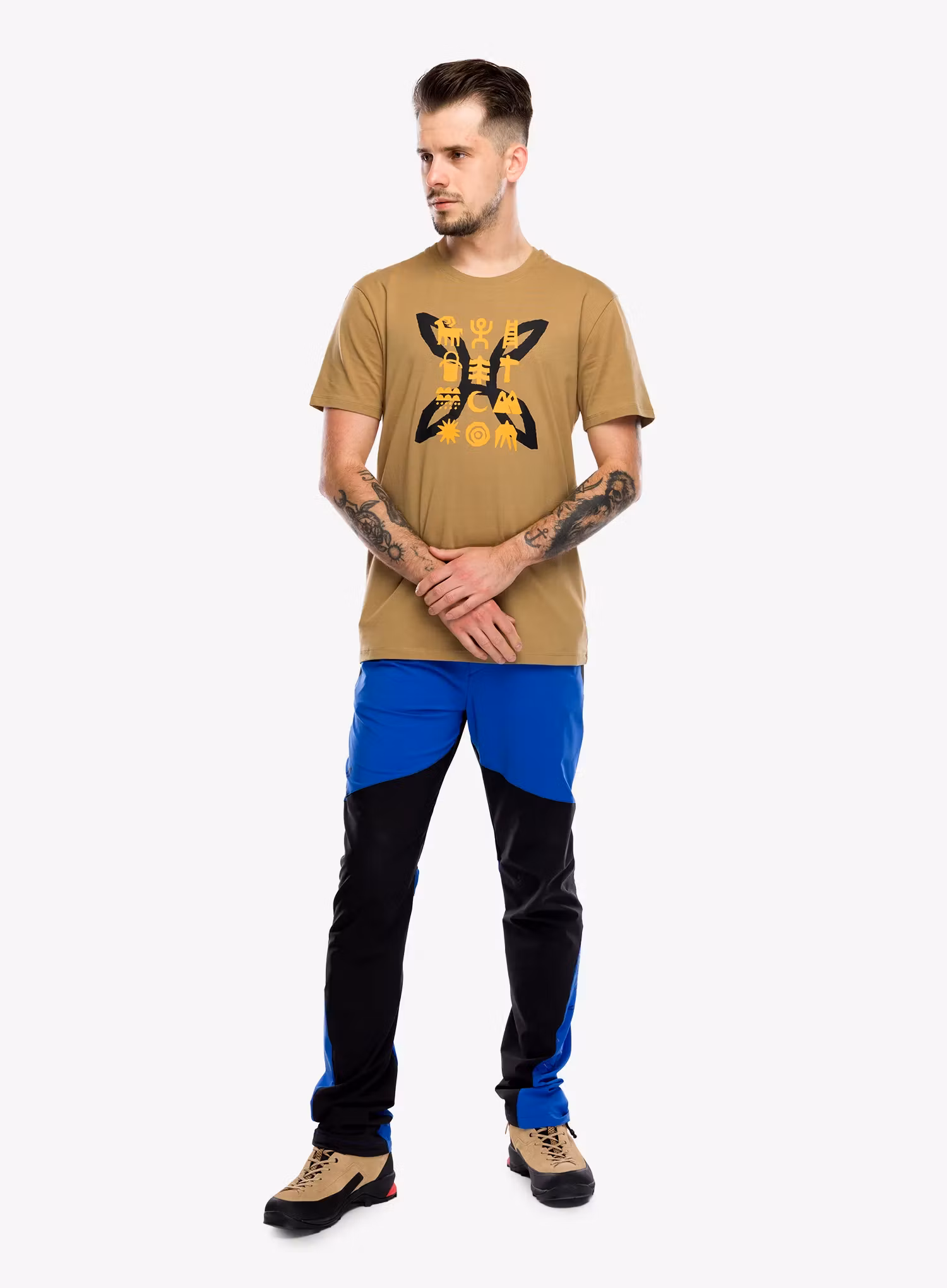 Bombažna majica Montura Rock Painting T-Shirt - desert beige