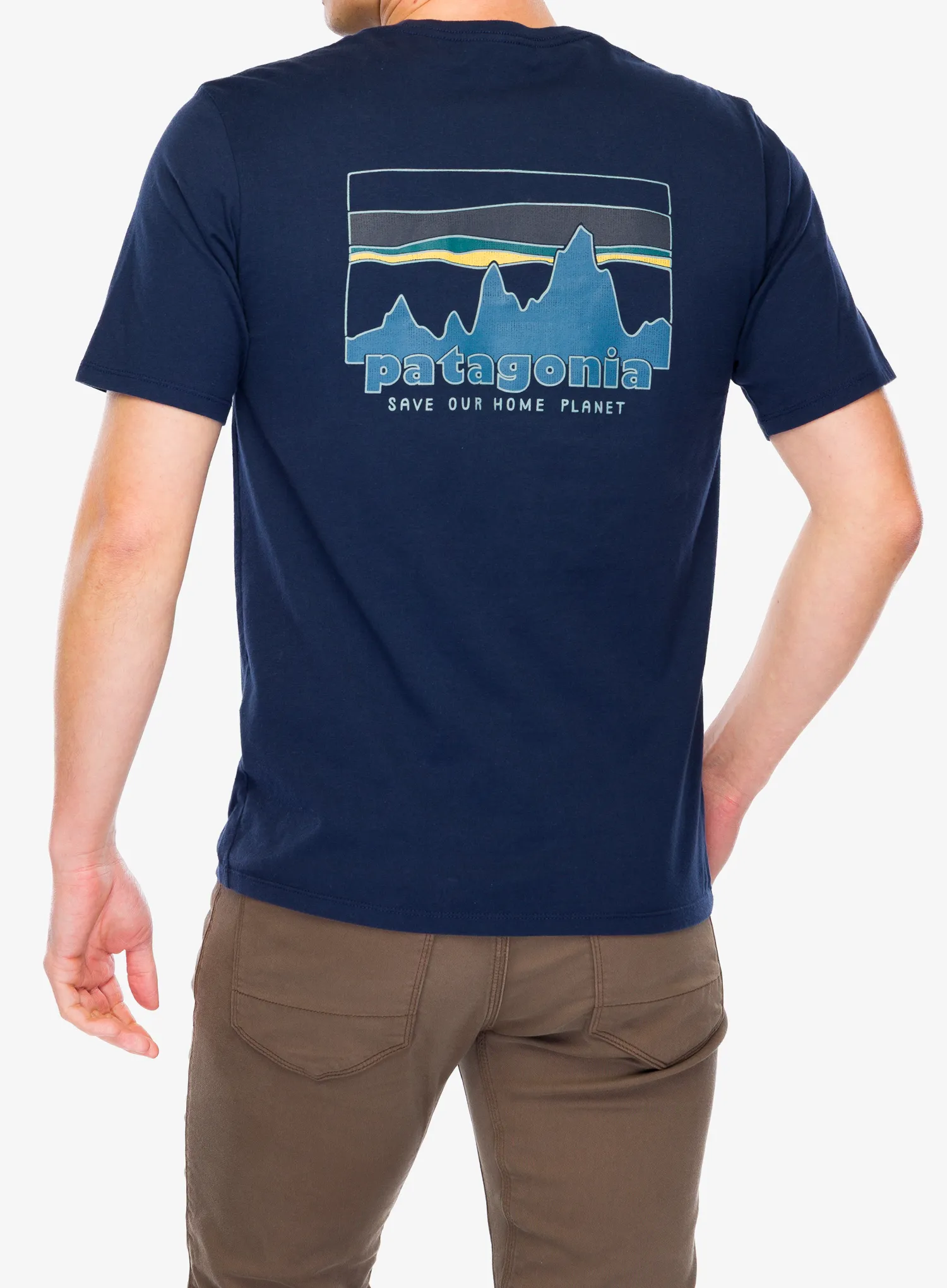 Bombažna majica Patagonia 73 Skyline Organic T-Shirt - new navy