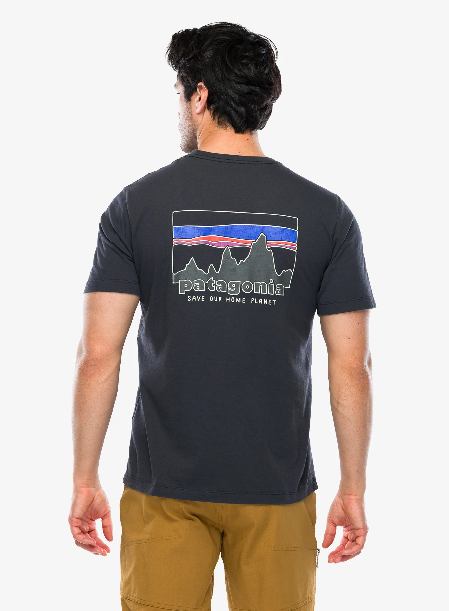 Bombažna majica Patagonia 73 Skyline T-Shirt - ink black