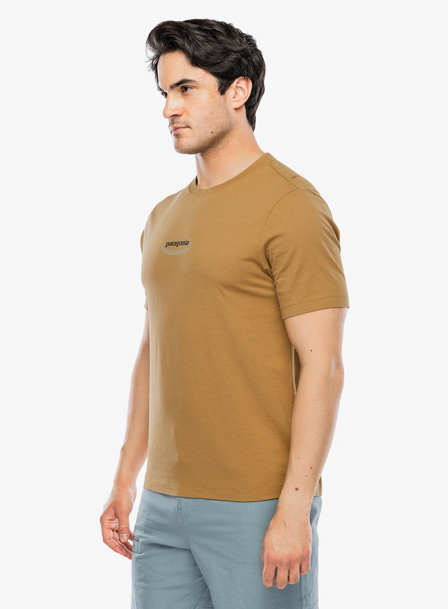 Bombažna majica Patagonia 95 Oval Logo T-Shirt - bobcat brown: sunshine