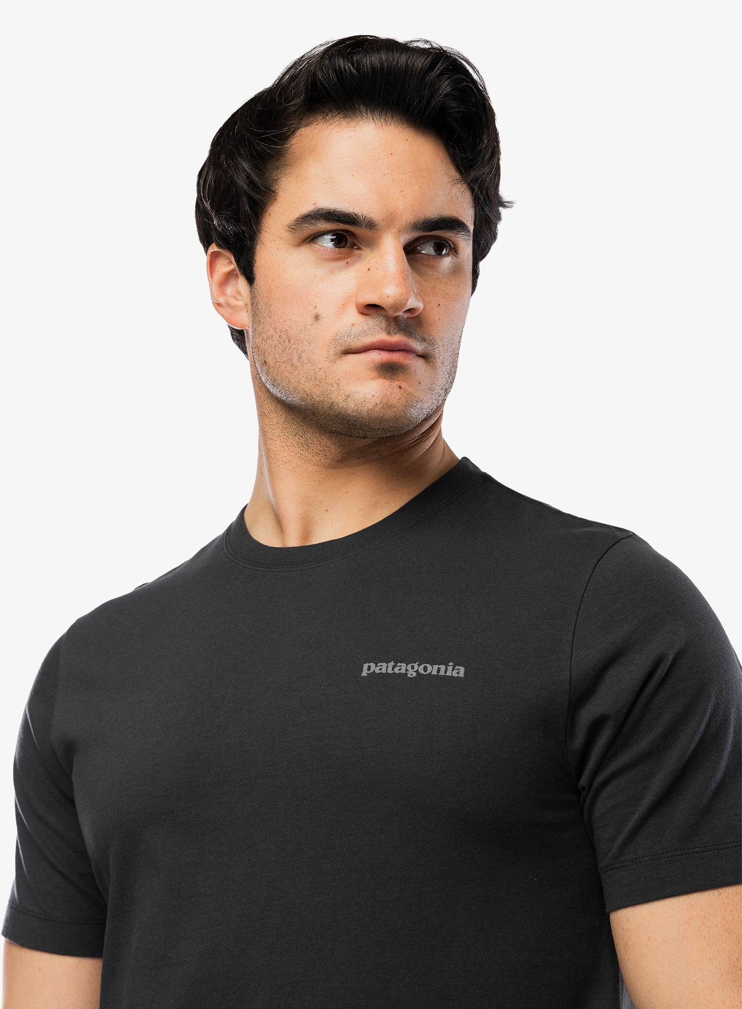 Bombažna majica Patagonia P-6 Logo T-Shirt - ink black