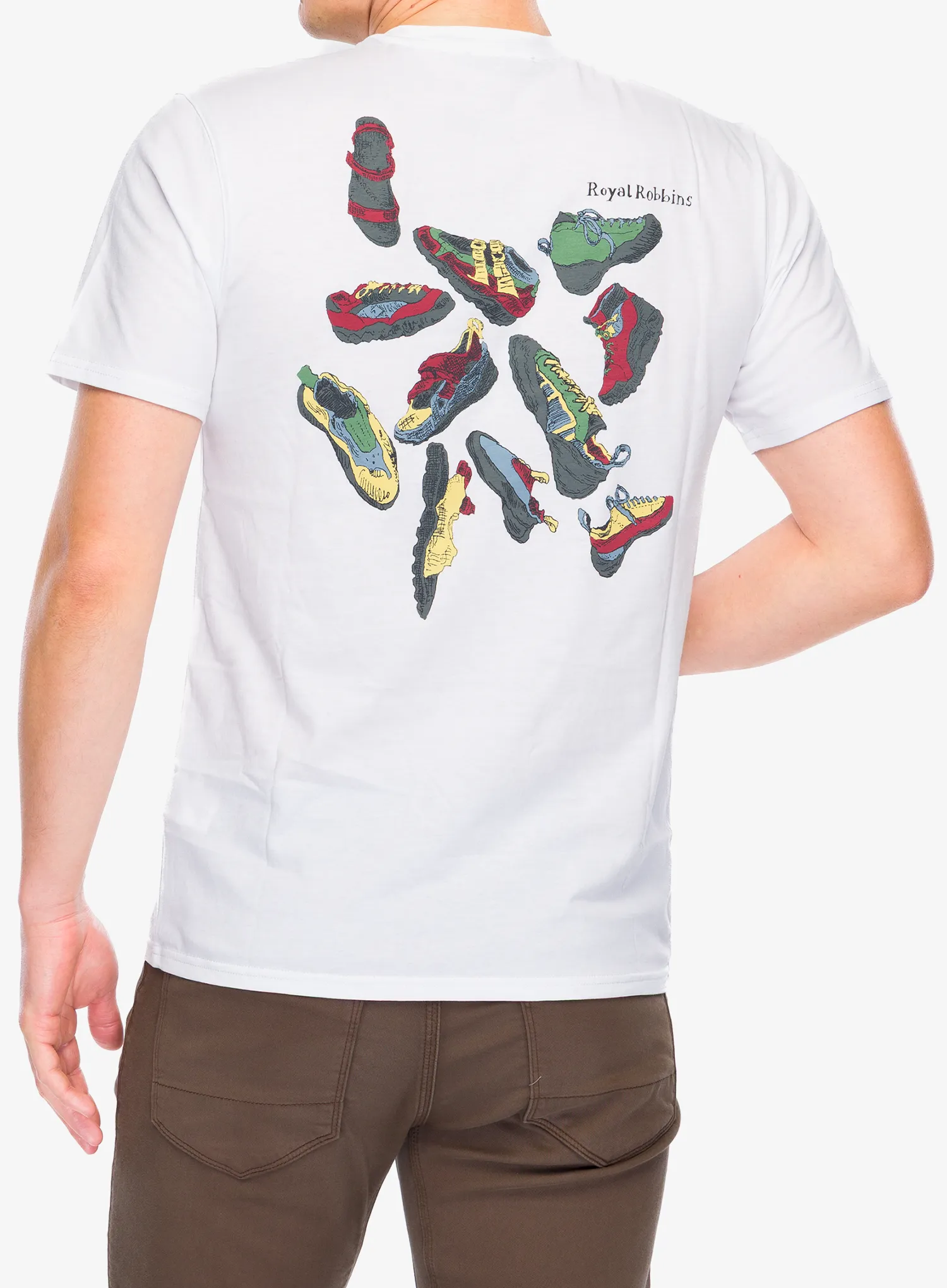 Bombažna majica Royal Robbins RR Graphic Tee - white shoe pt