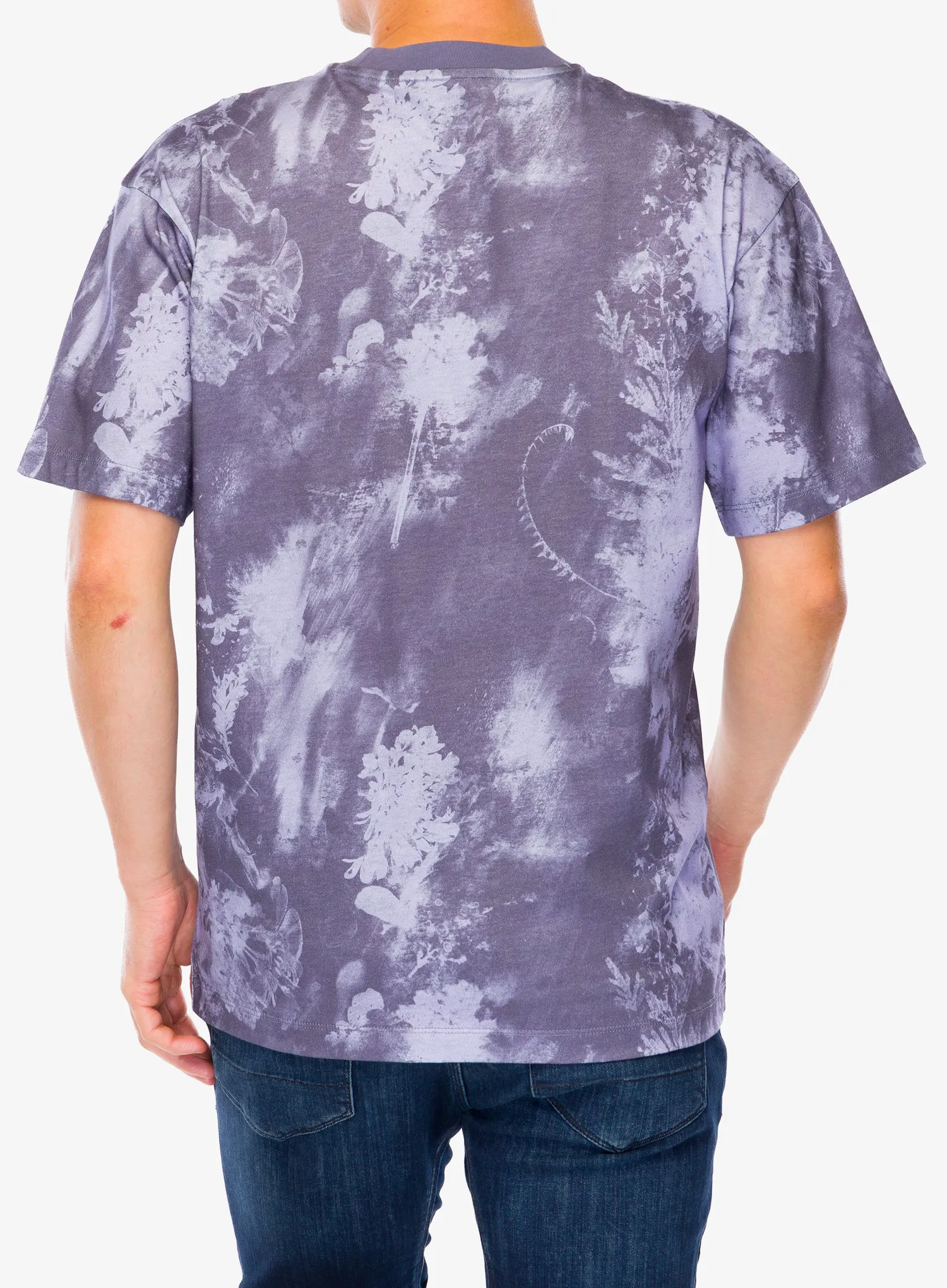 Bombažna majica Salomon Canopy AO Print Tee - blue granite