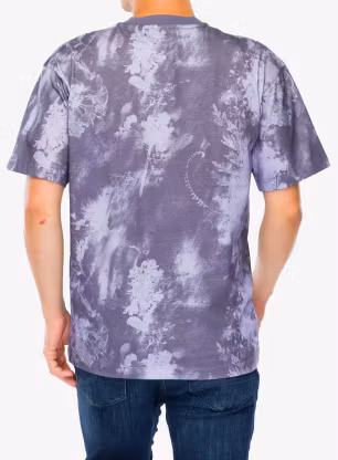 Bombažna majica Salomon Canopy AO Print Tee - blue granite