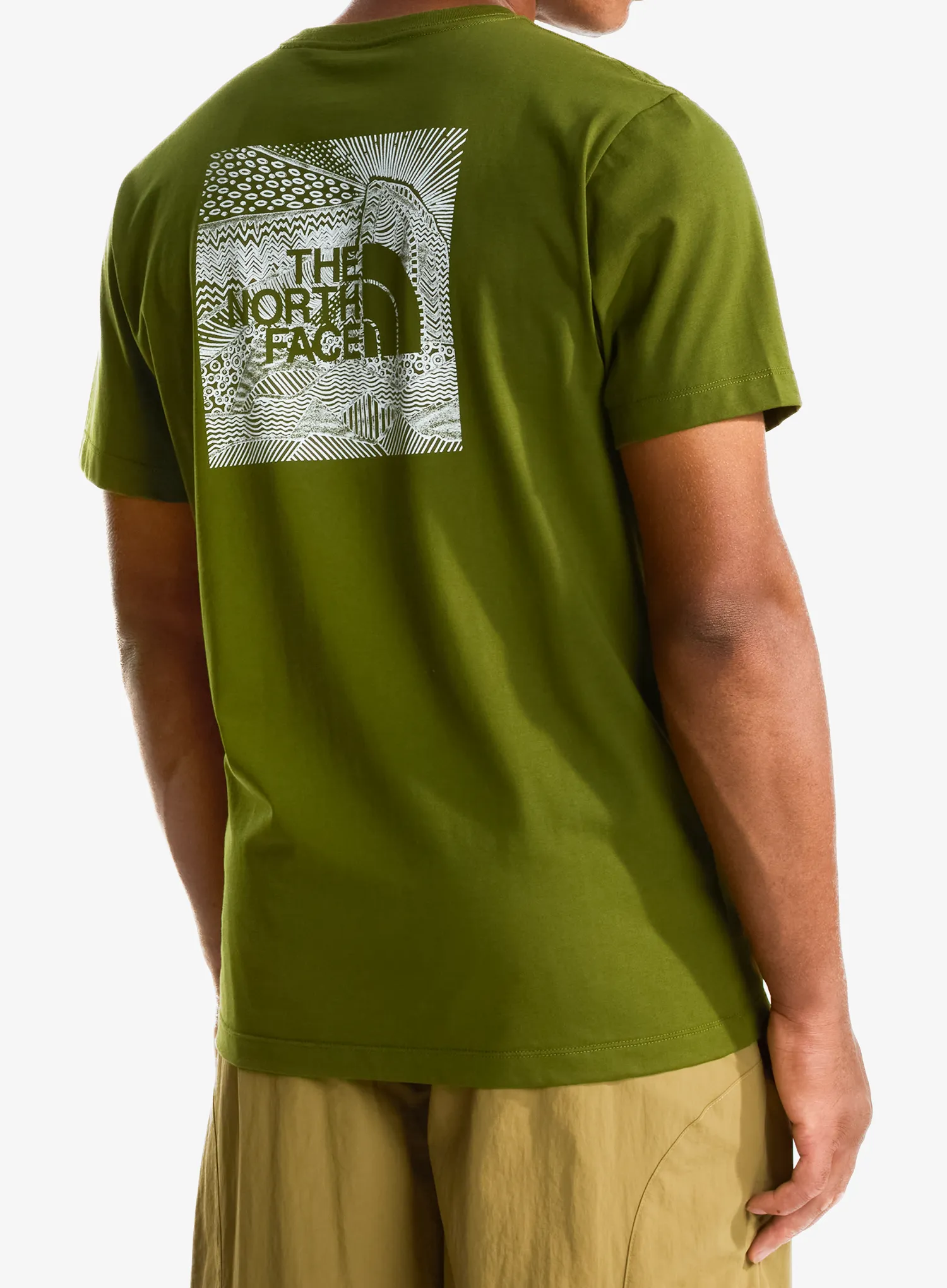 Bombažna majica The North Face Box NSE Celebration Reg SS Tee - woodland green