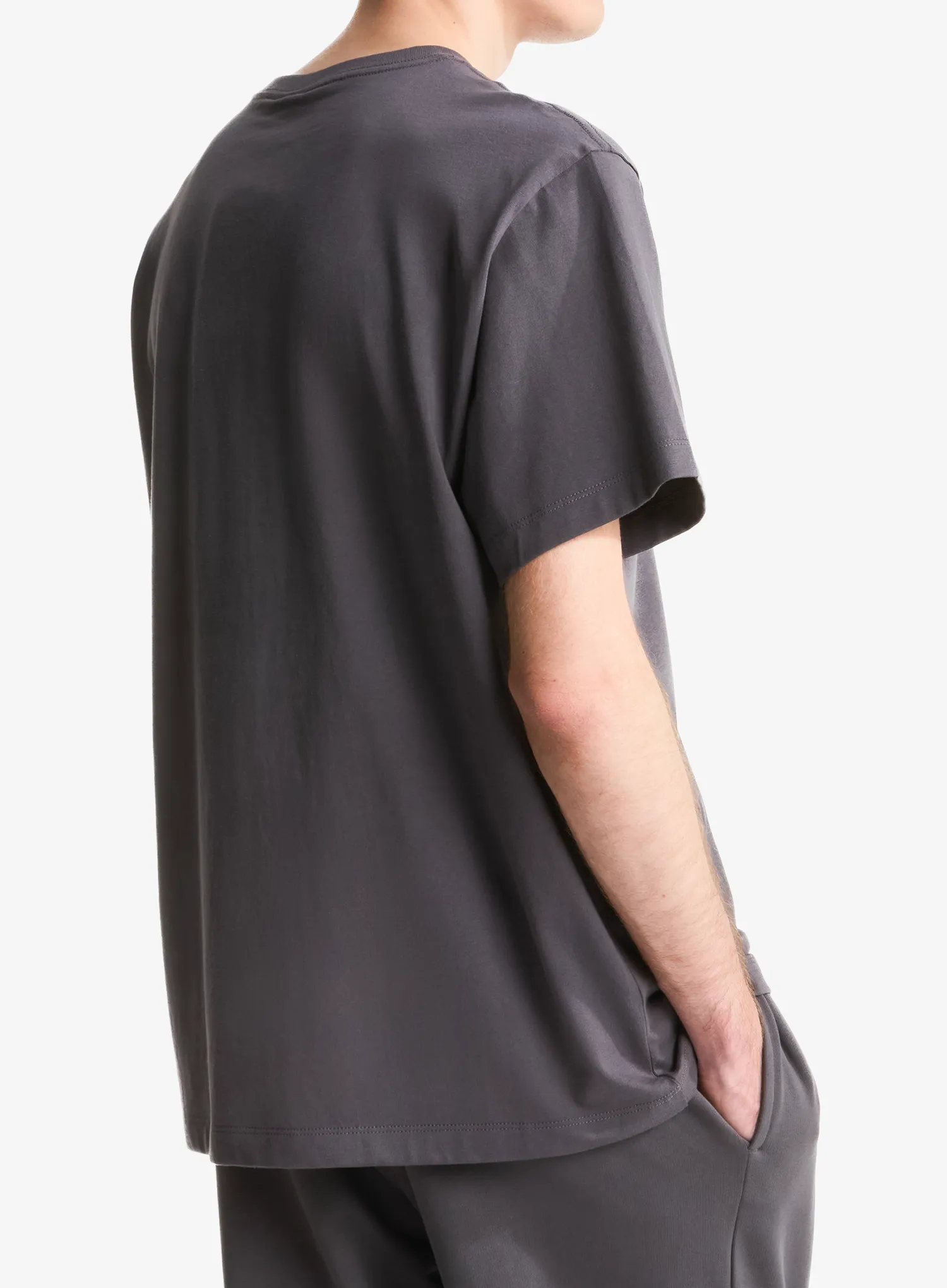 Bombažna majica The North Face Essential Center Logo Relaxed SS - anthracite grey