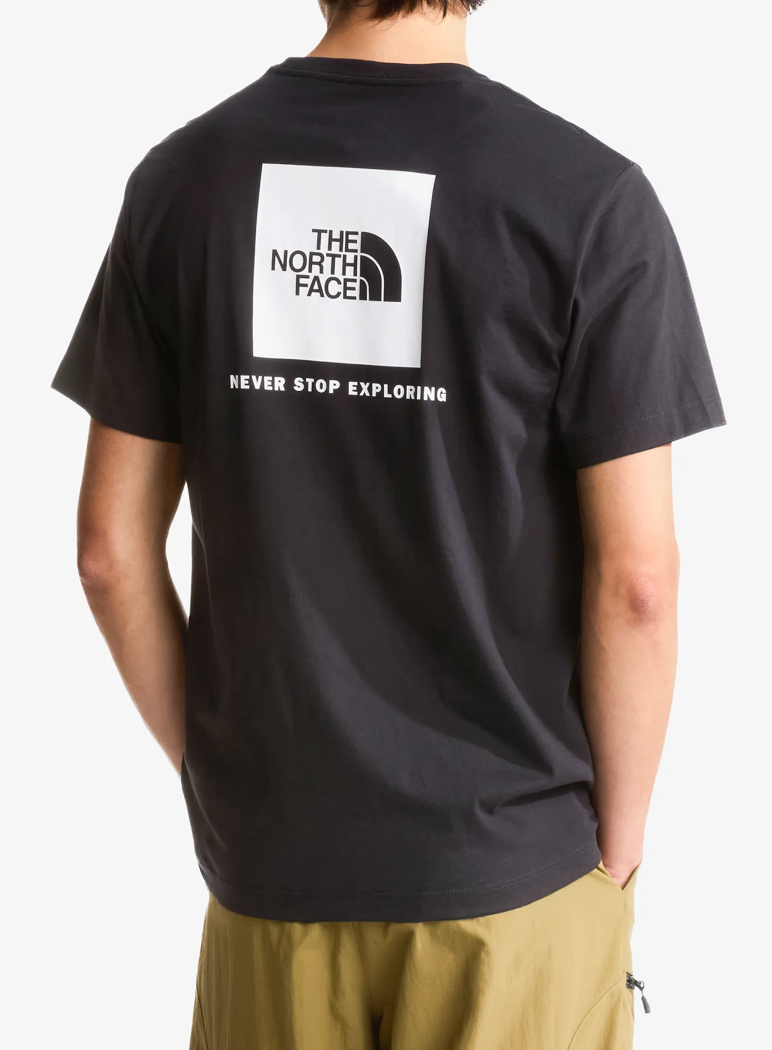 Bombažna majica The North Face Evolution Box Nse Regular Short Sleeve - black/white