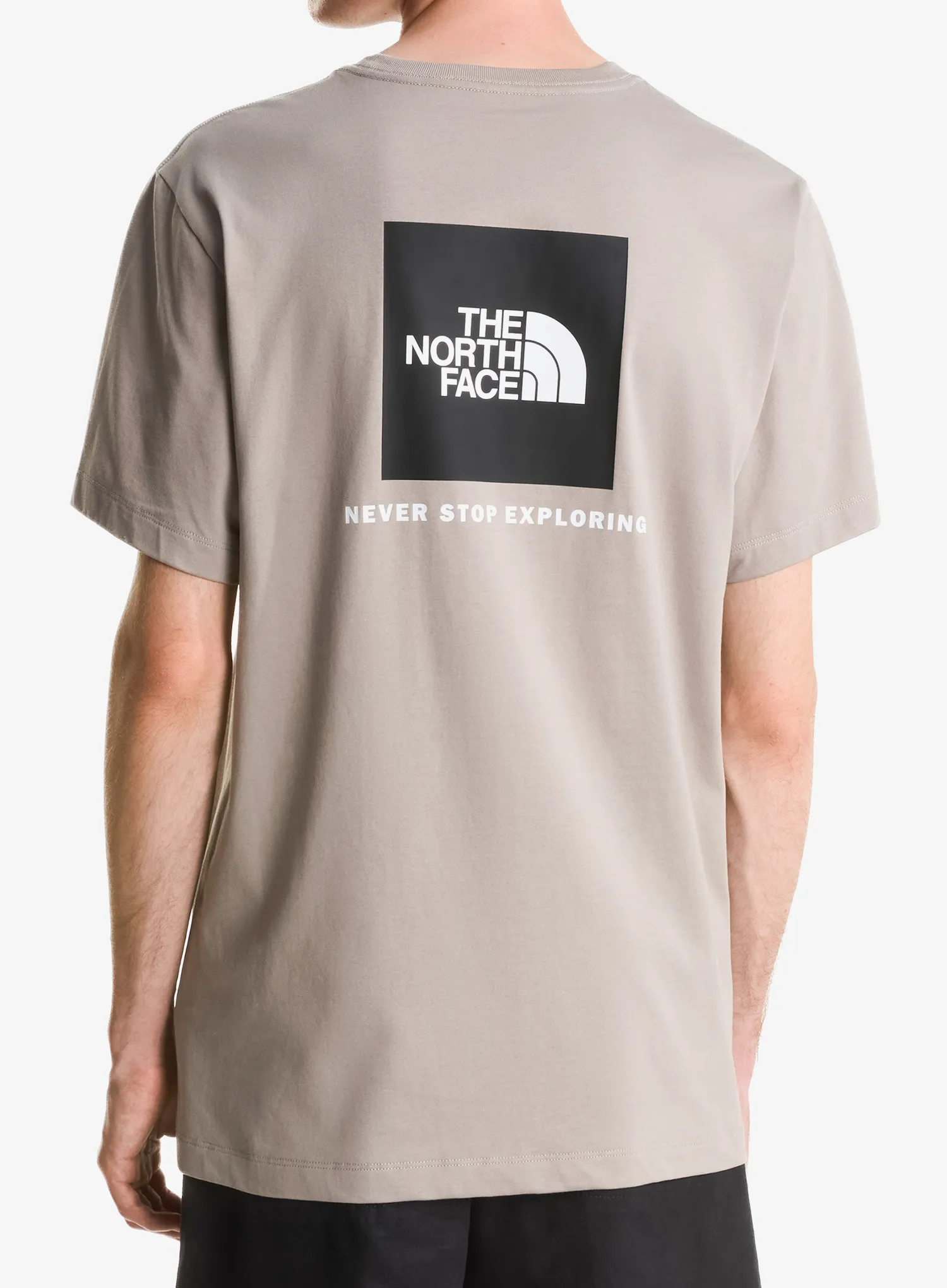 Bombažna majica The North Face Evolution Box Nse Regular Short Sleeve - stone slab