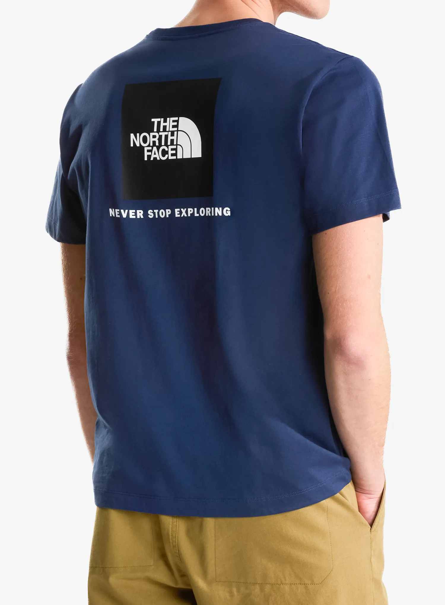 Bombažna majica The North Face Evolution Box Nse Regular Short Sleeve - summit navy