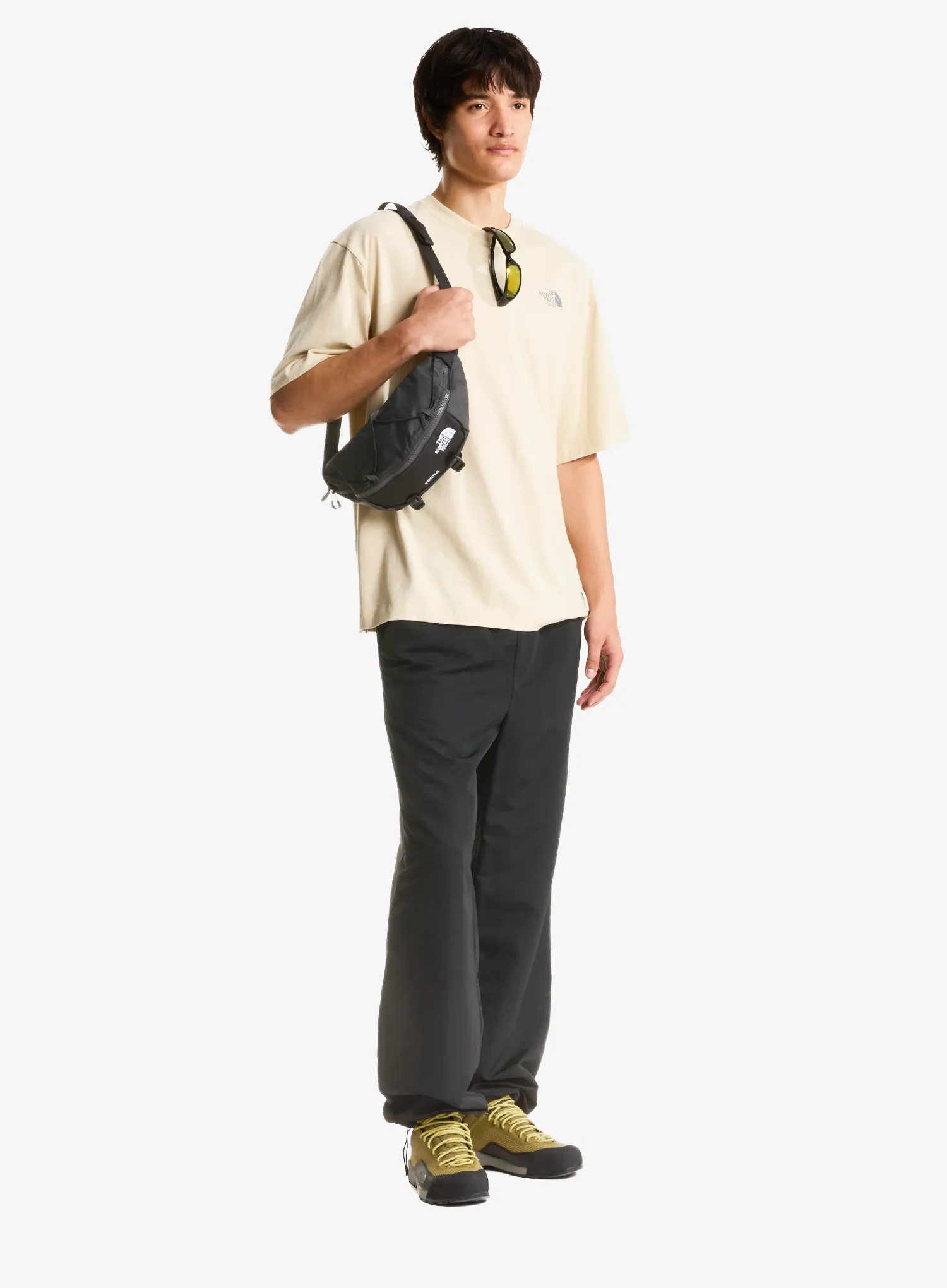 Bombažna majica The North Face Plant & Flora Oversize SS Tee - desert stone