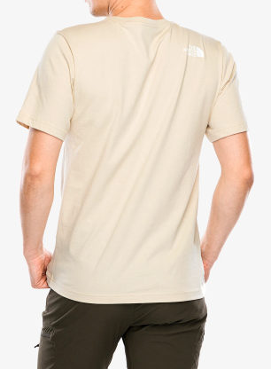 Bombažna majica The North Face S/S Mountain Line Tee - gravel