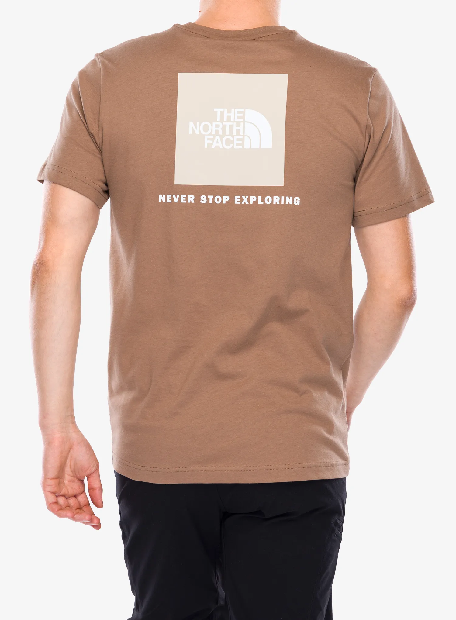 Bombažna majica The North Face S/S Redbox Tee - latte/gravel