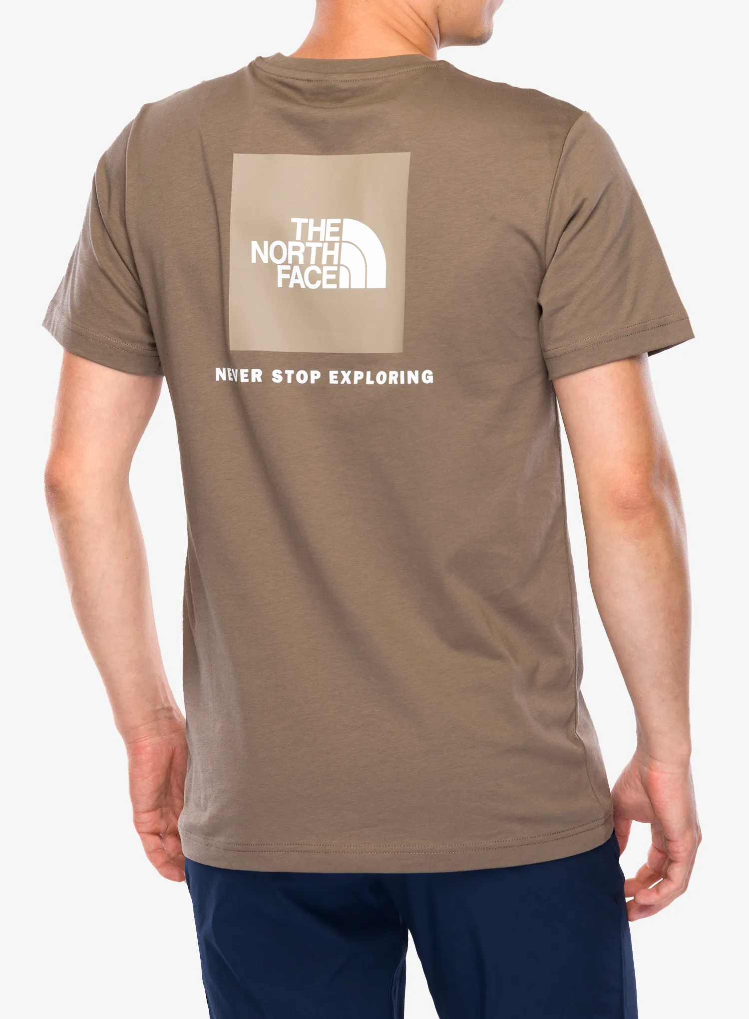 Bombažna majica The North Face S/S Redbox Tee - mocha brown/mushroom