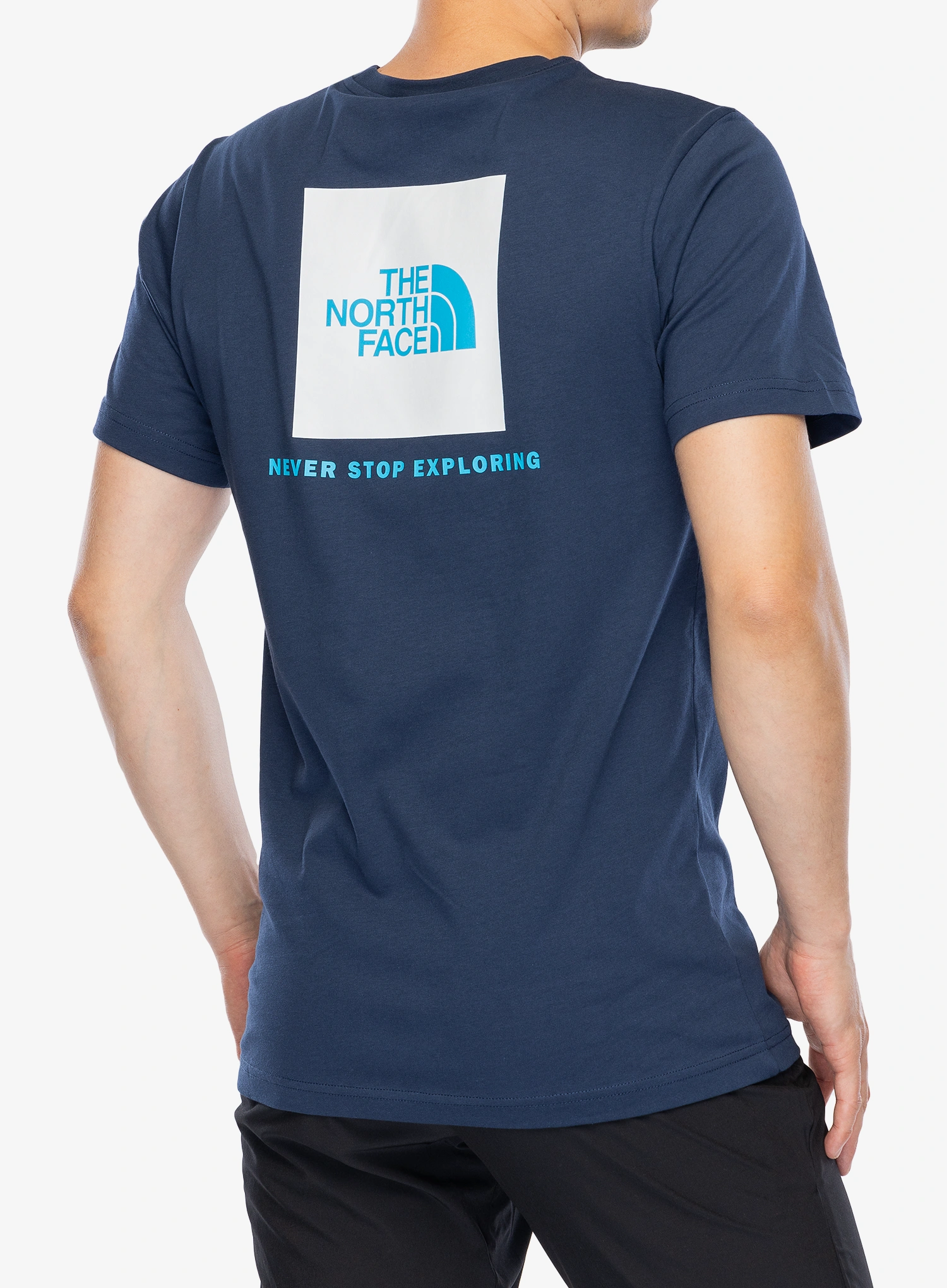 Bombažna majica The North Face S/S Redbox Tee - summit navy/tnf white