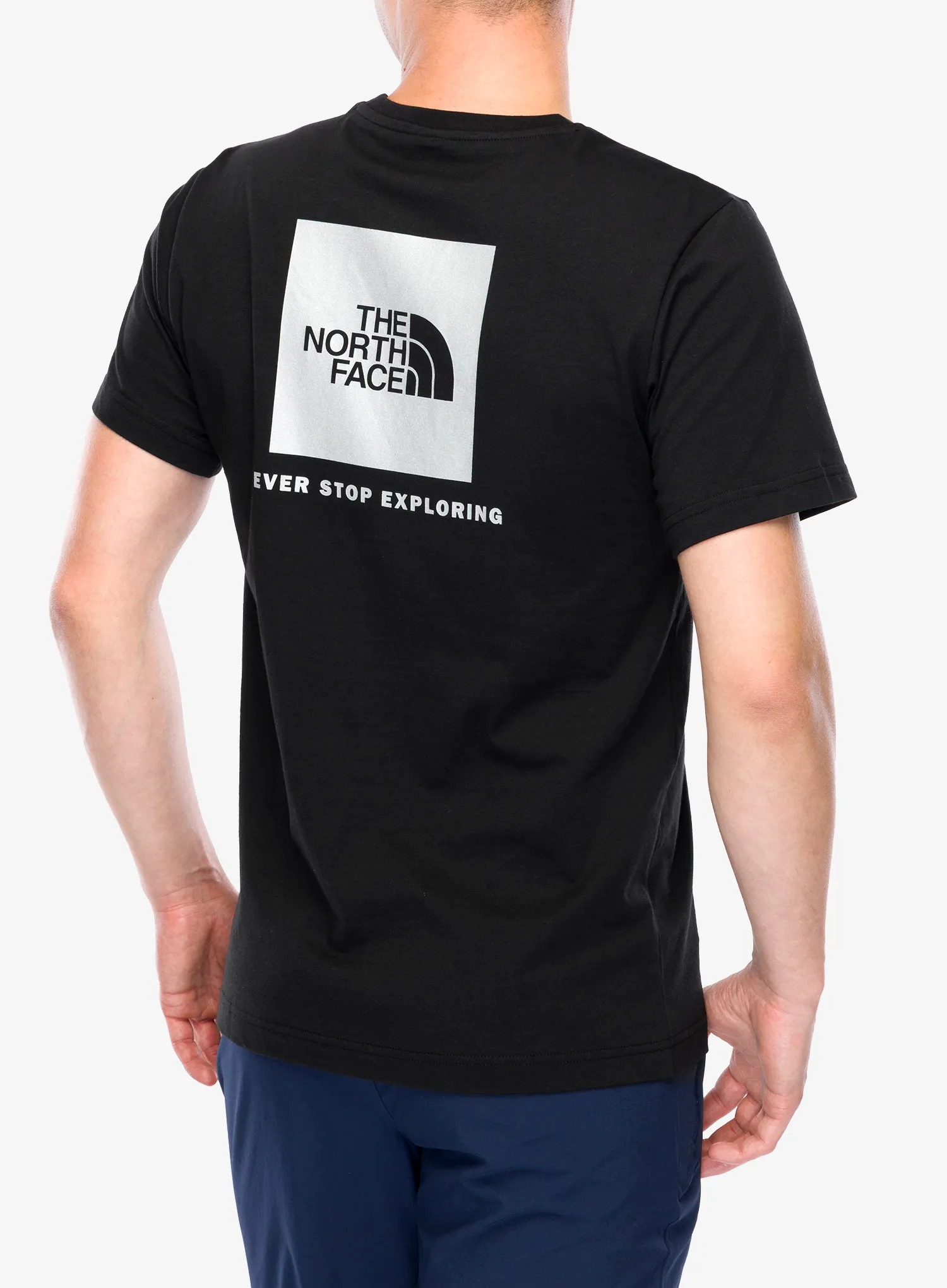 Bombažna majica The North Face SS ReflectIVe Box Nse Tee - tnf black reflective
