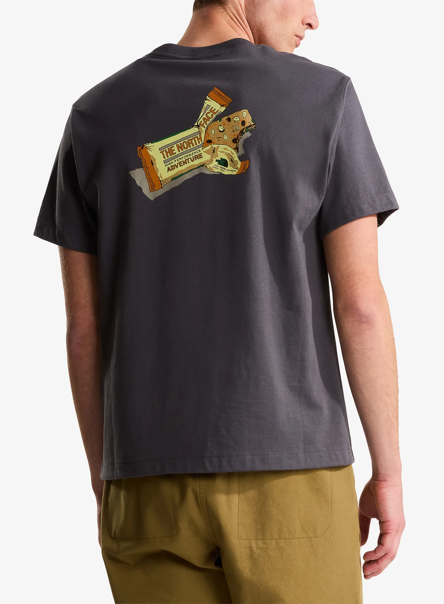 Bombažna majica The North Face TNF Snack Relaxed SS Tee - anthracite grey