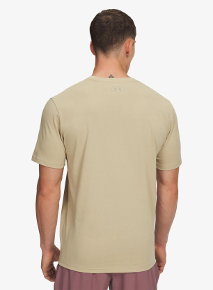 Bombažna majica Under Armour Abc Camo Boxed Logo SS - field khaki/timberwolf taupe