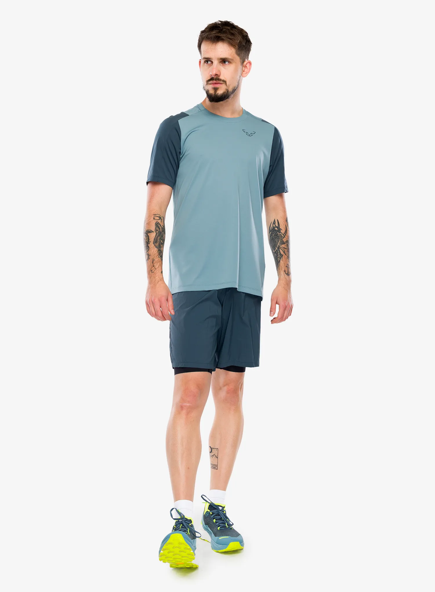 Tekaška majica Dynafit Transalper S/S Tee - smoke blue