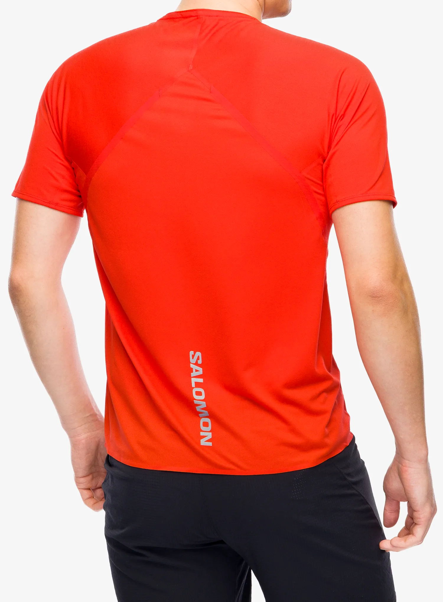 Tekaška majica Salomon S/Lab Speed Tee - fiery red/red