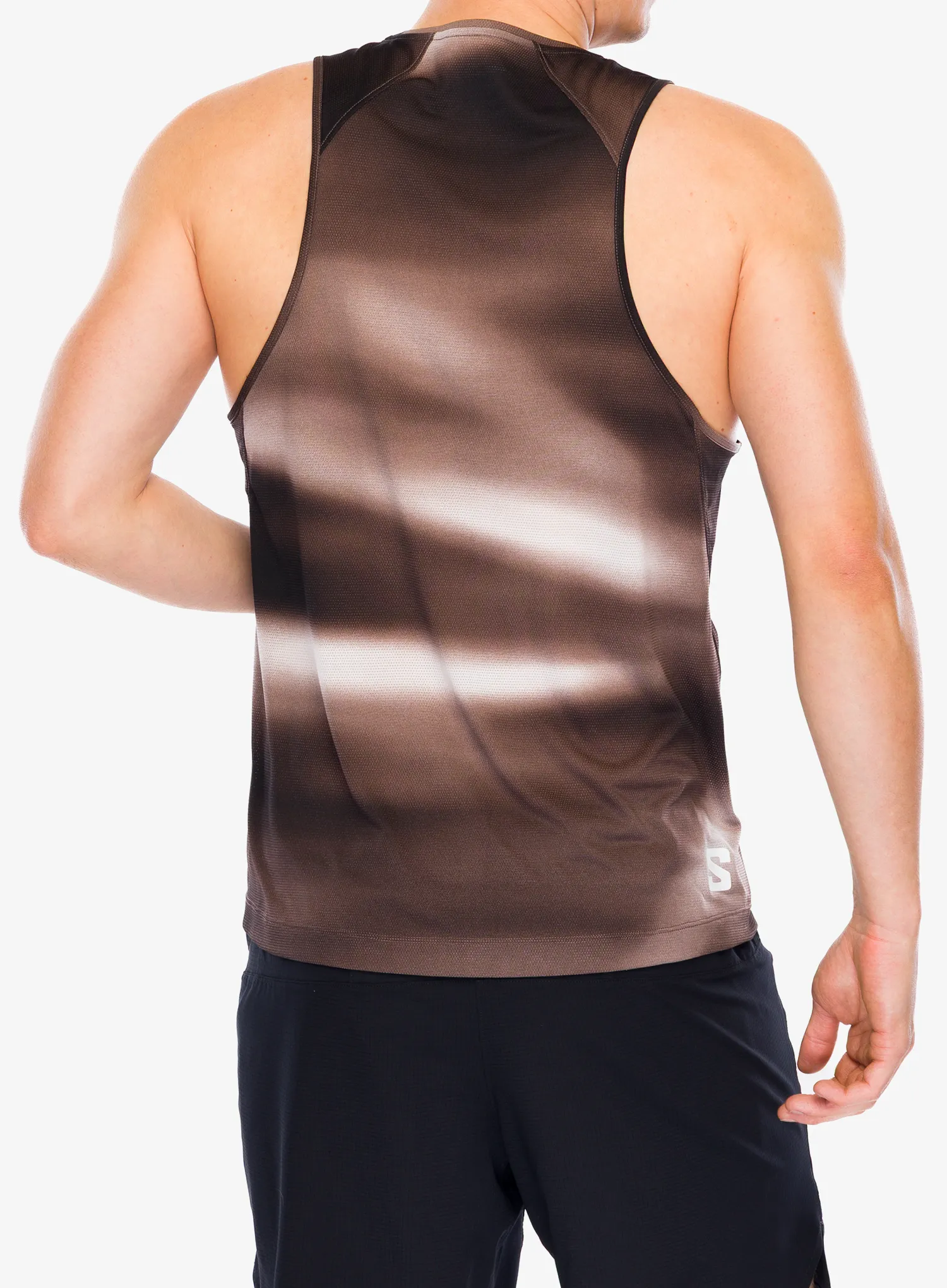 Tekaška majica Salomon Shakeout Core Tank GFX - coffee black