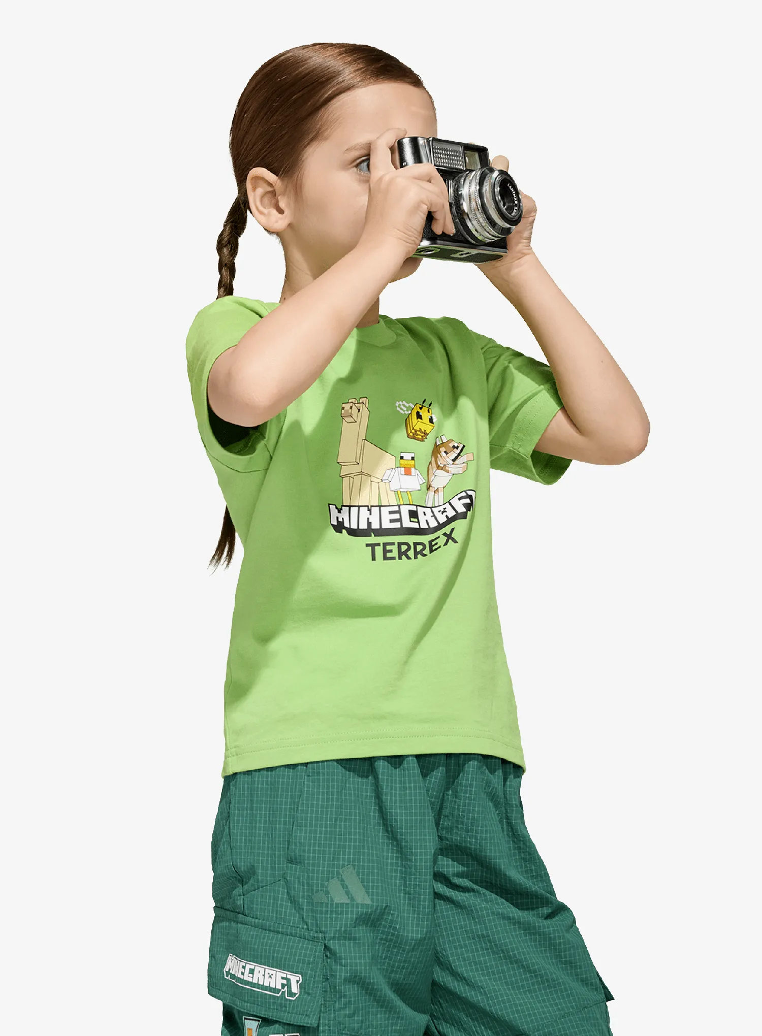 Fantovska majica adidas TERREX Minecraft Tee - semi lucid lime