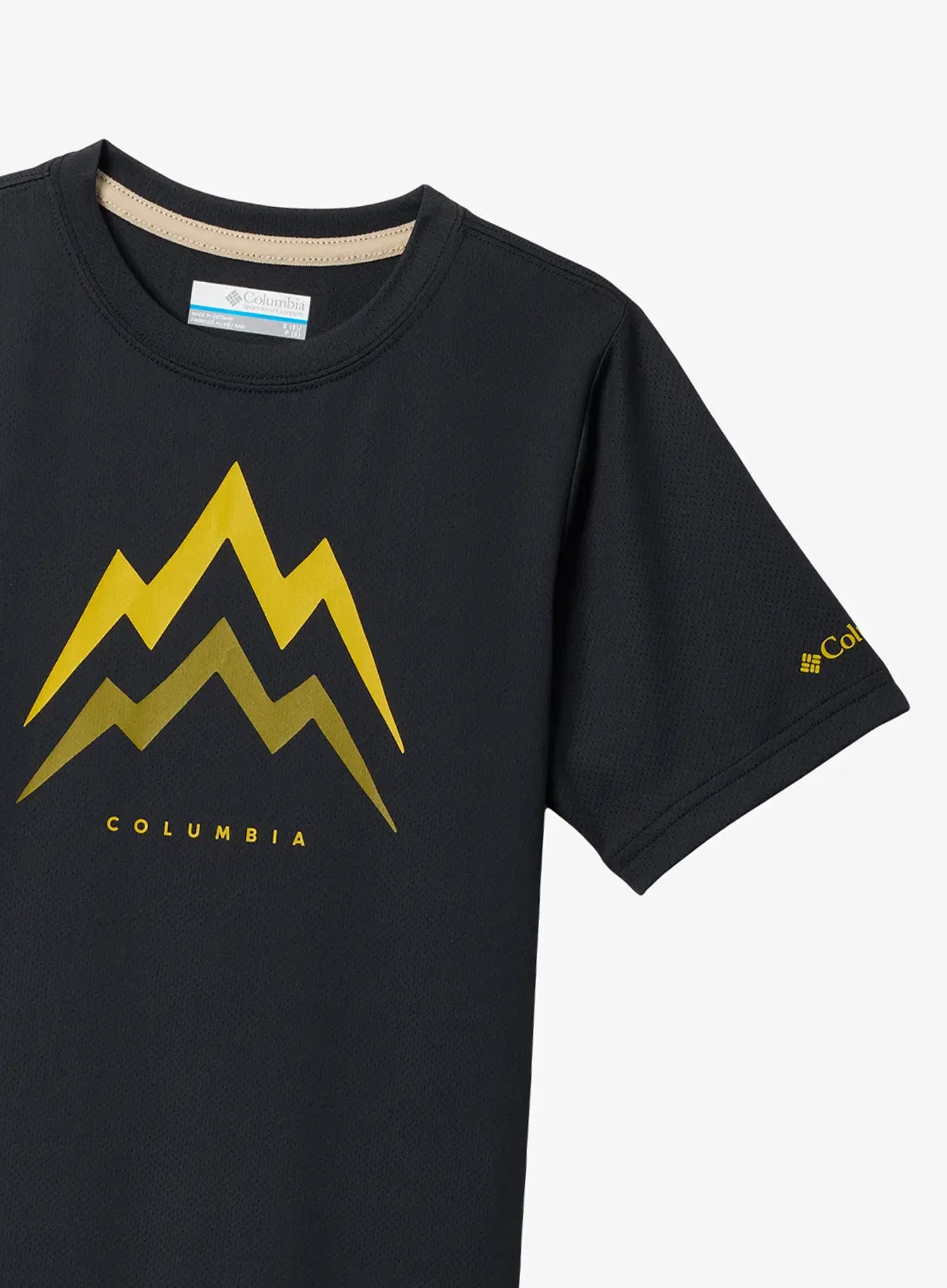 Fantovska majica Columbia Tech Trail Utility S/S Graphic Crew - black/energetic