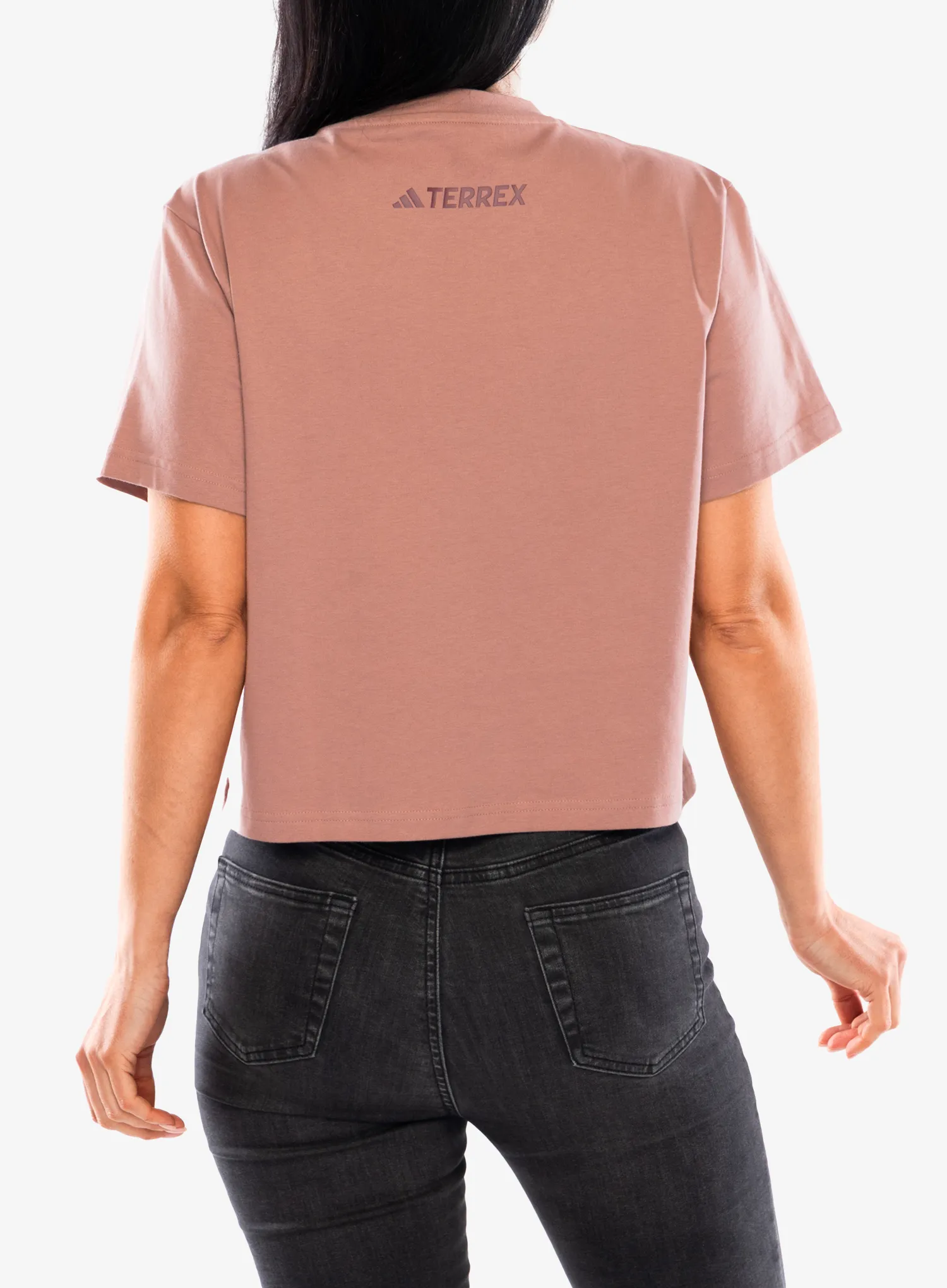 Ženska majica adidas TERREX Wild Cropped Tee - warm clay