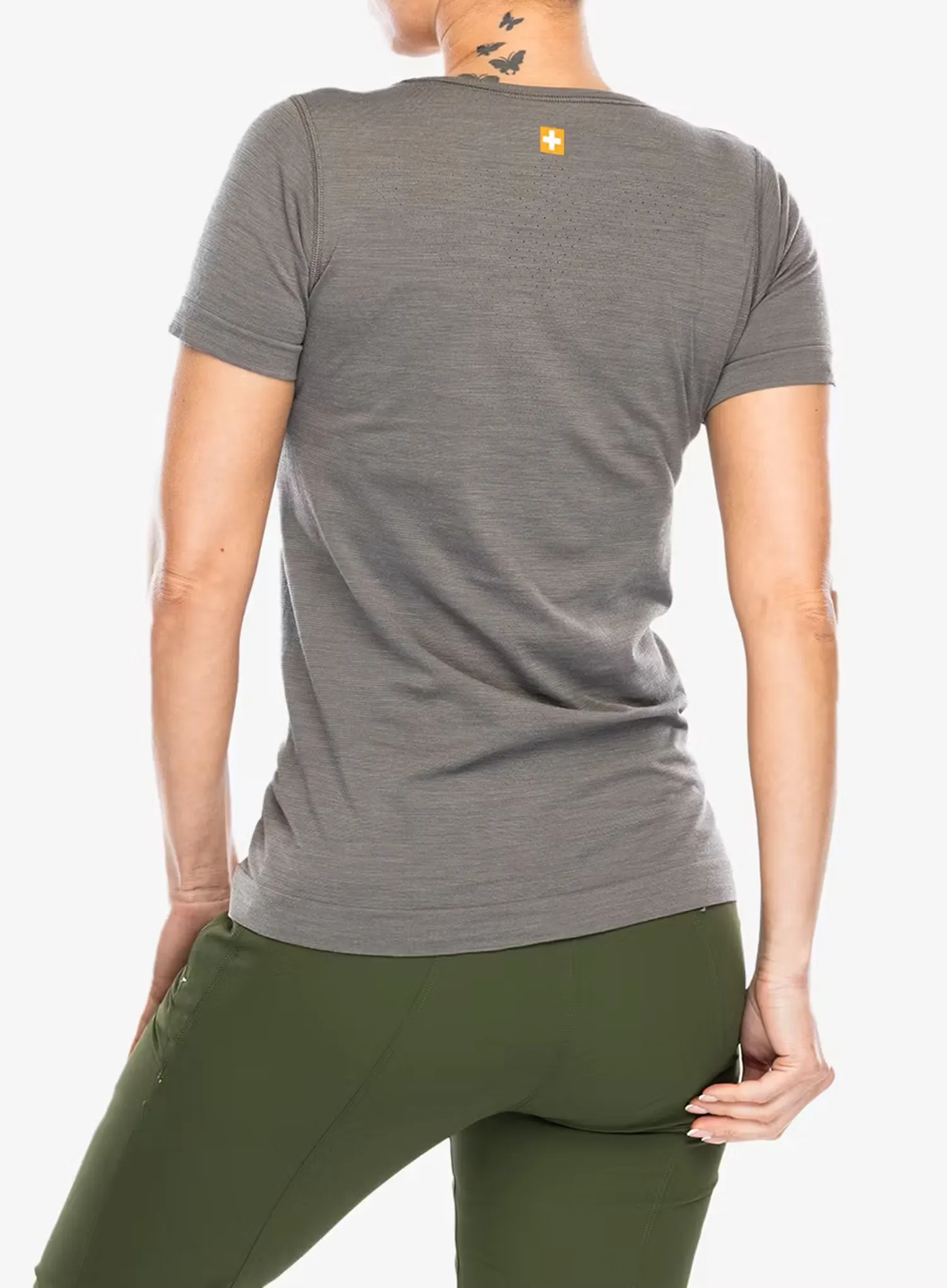 Ženska majica Brubeck Outdoor Wool Pro T-Shirt - grey/mountains
