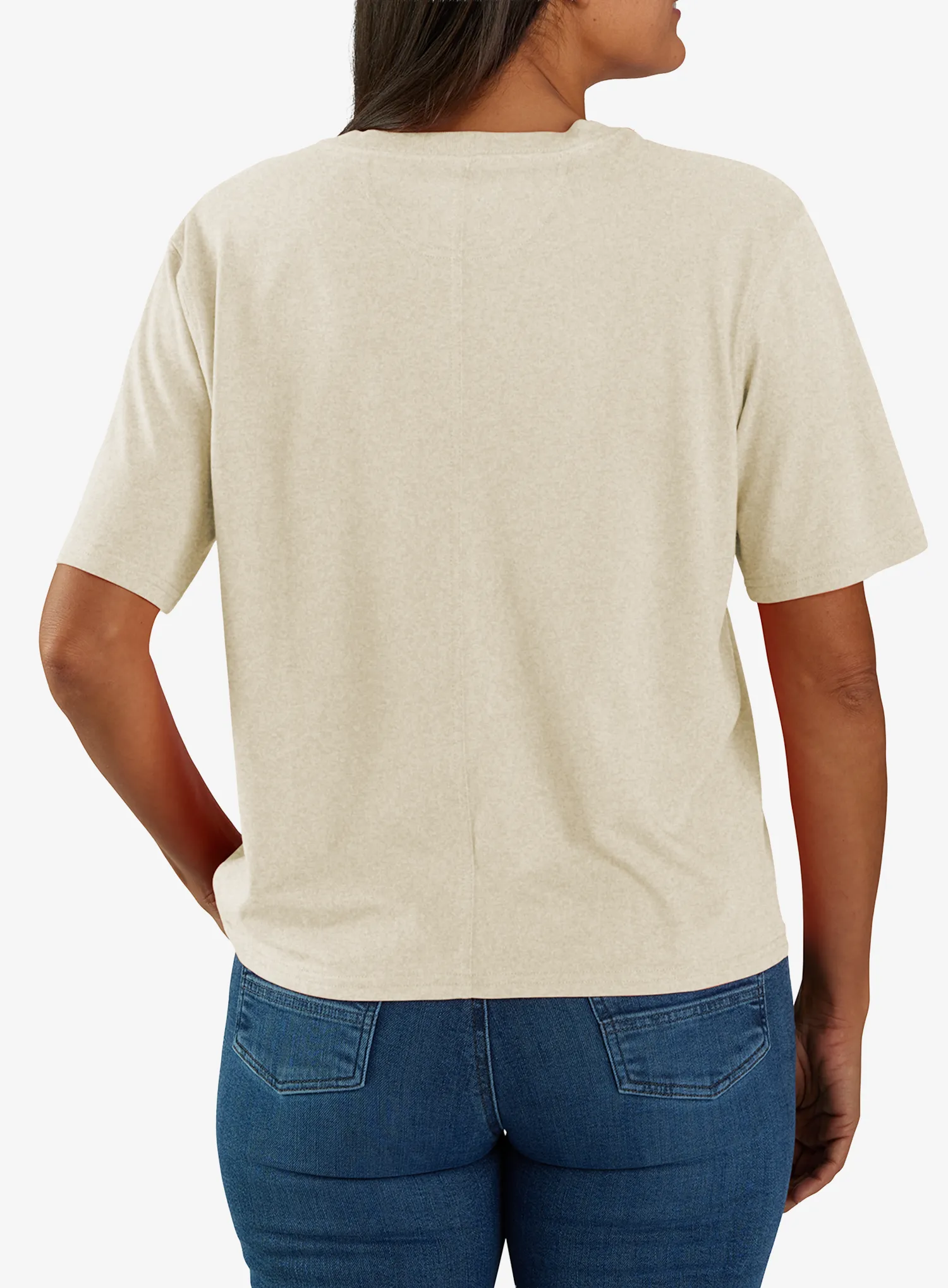 Ženska majica Carhartt Tencel Fiber Series Loose T-Shirt - oat milk heather