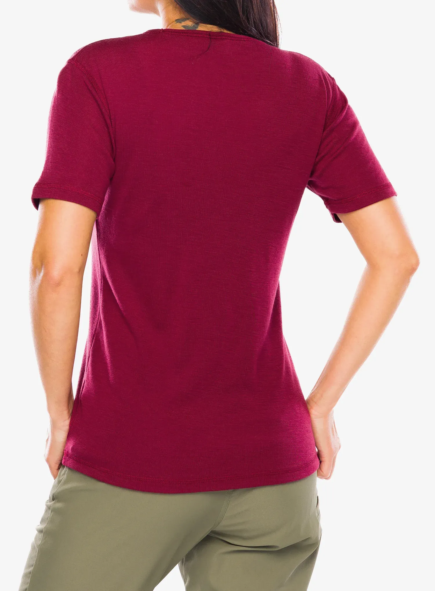 Ženska majica Dovre 100% Merino Wool - red