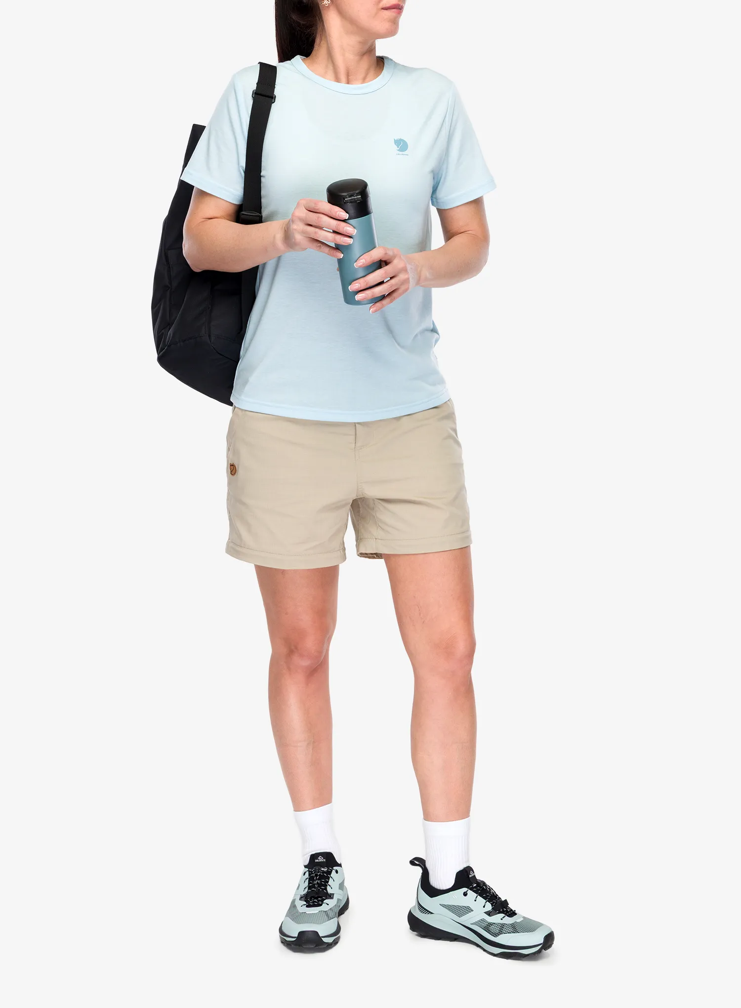 Ženska majica Fjallraven High Coast SS - breeze blue