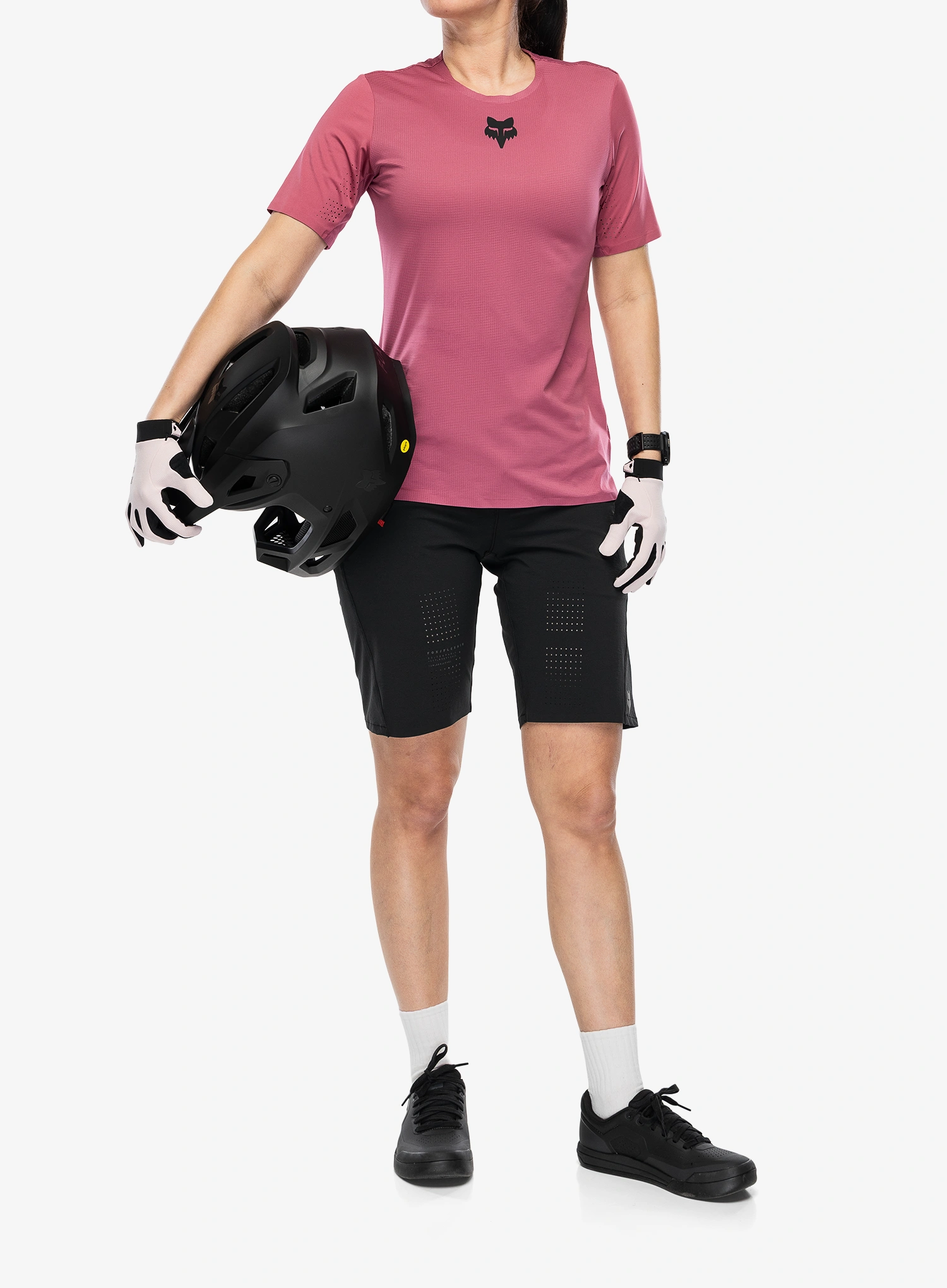 Ženska majica Fox Flexair SS Jersey - berry