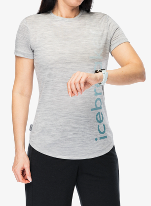 Ženska majica Icebreaker Merino 125 Cool-Lite Sphere SS Tee Vert - metro hthr