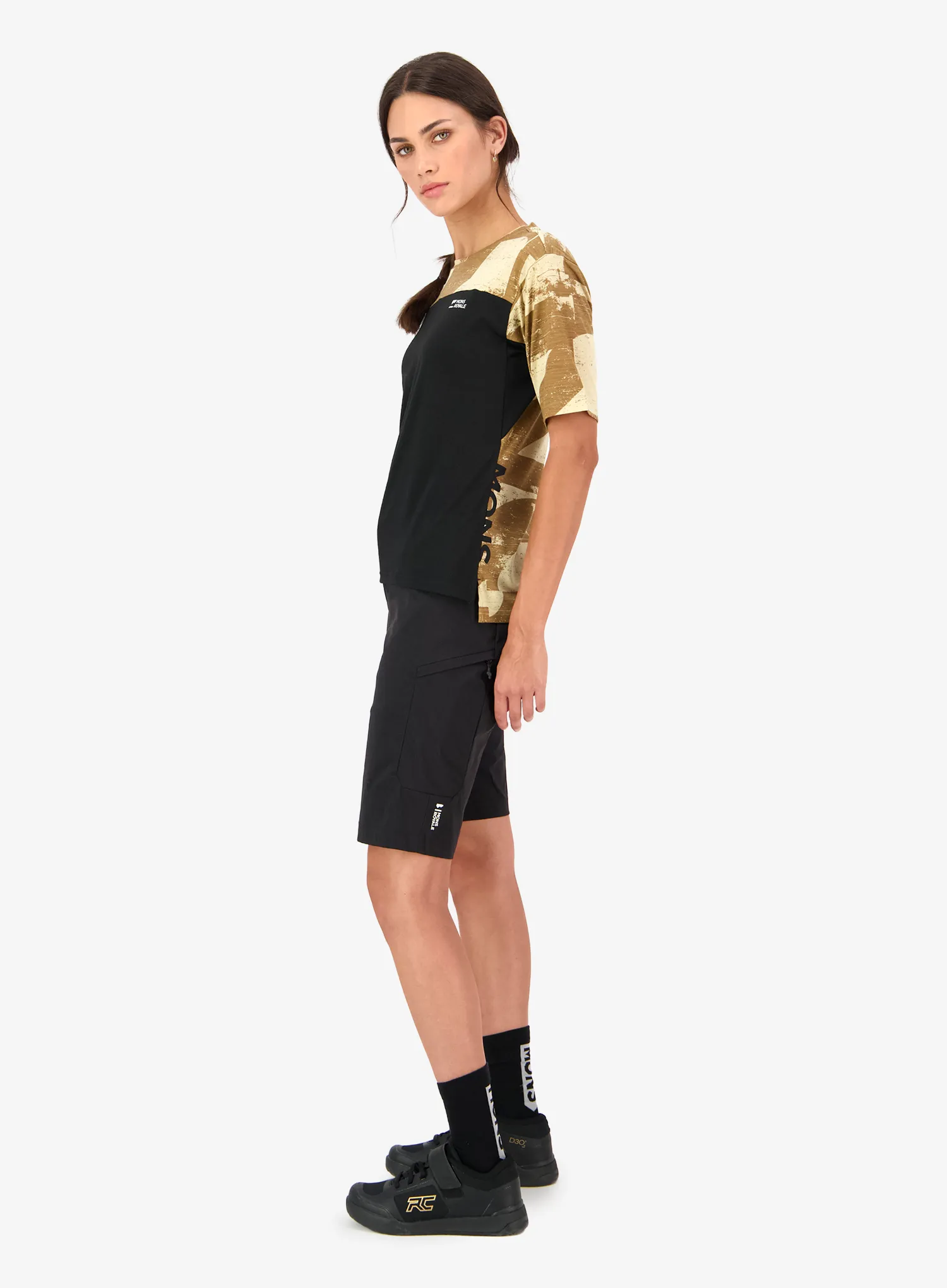 Ženska majica Mons Royale Diversion Merino Bike Jersey Short Sleeve - mr grunge/black