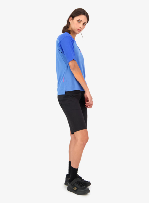 Ženska majica Mons Royale Diversion Merino Bike Jersey Short Sleeve - ocean/ultramarine