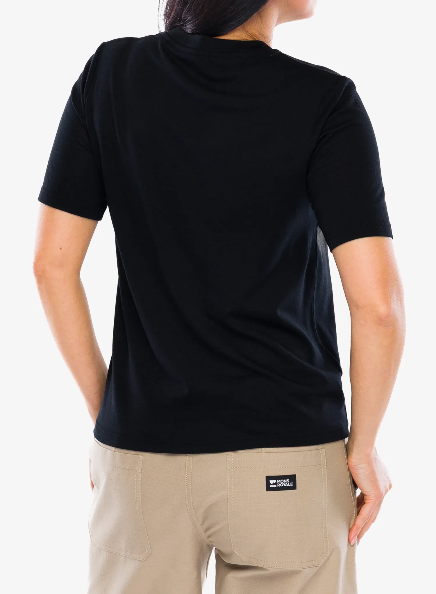 Ženska majica Mons Royale Icon Merino Air-Con Relaxed Tee - black