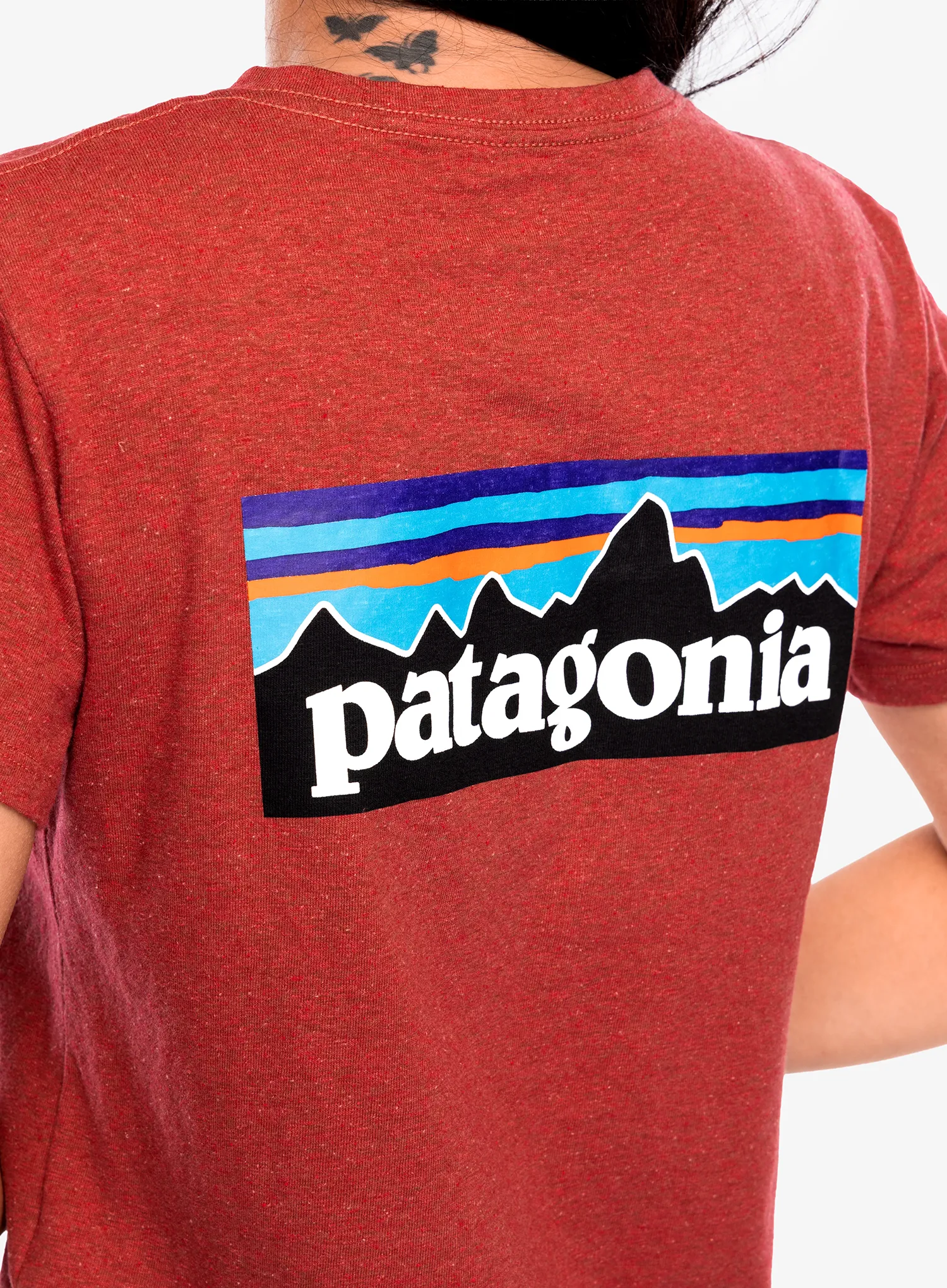 Ženska majica Patagonia P-6 Logo Responsibili-Tee - potters red