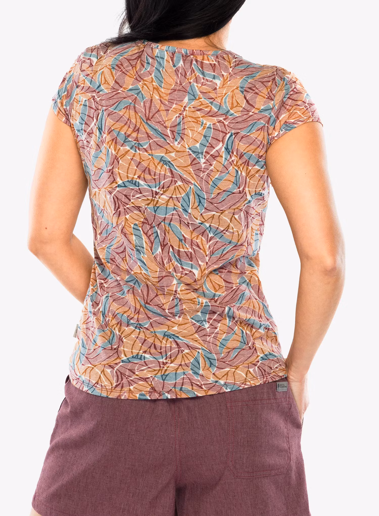 Ženska majica Royal Robbins Featherweight Tee - wild rhubarb presidio pt